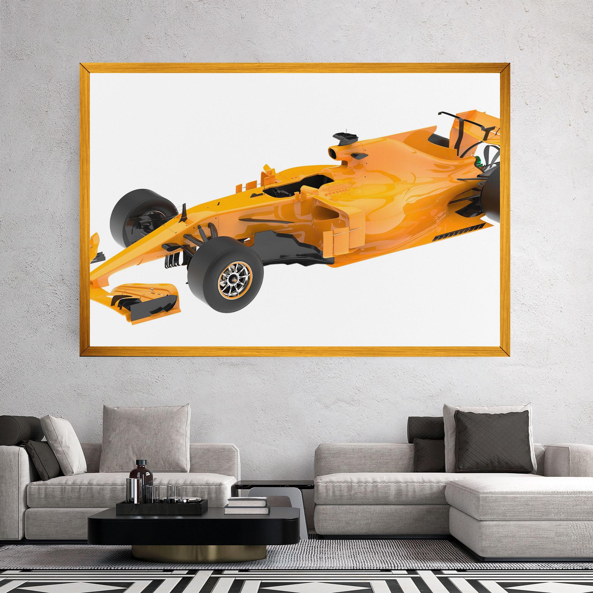 Tablou Canvas Yellow F1 Toy mockup 2