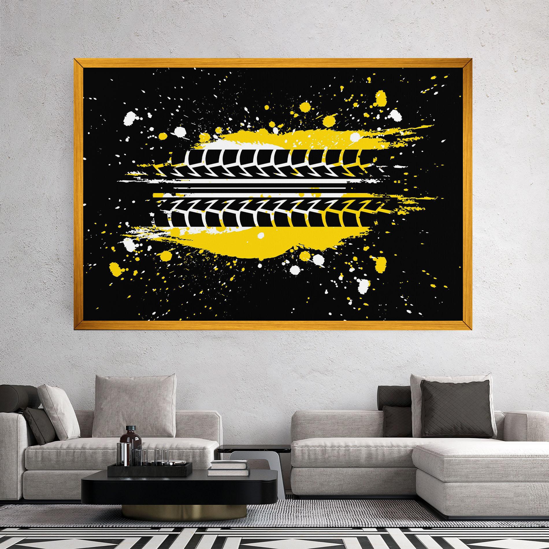 Tablou Canvas Yellow Traces mockup 2