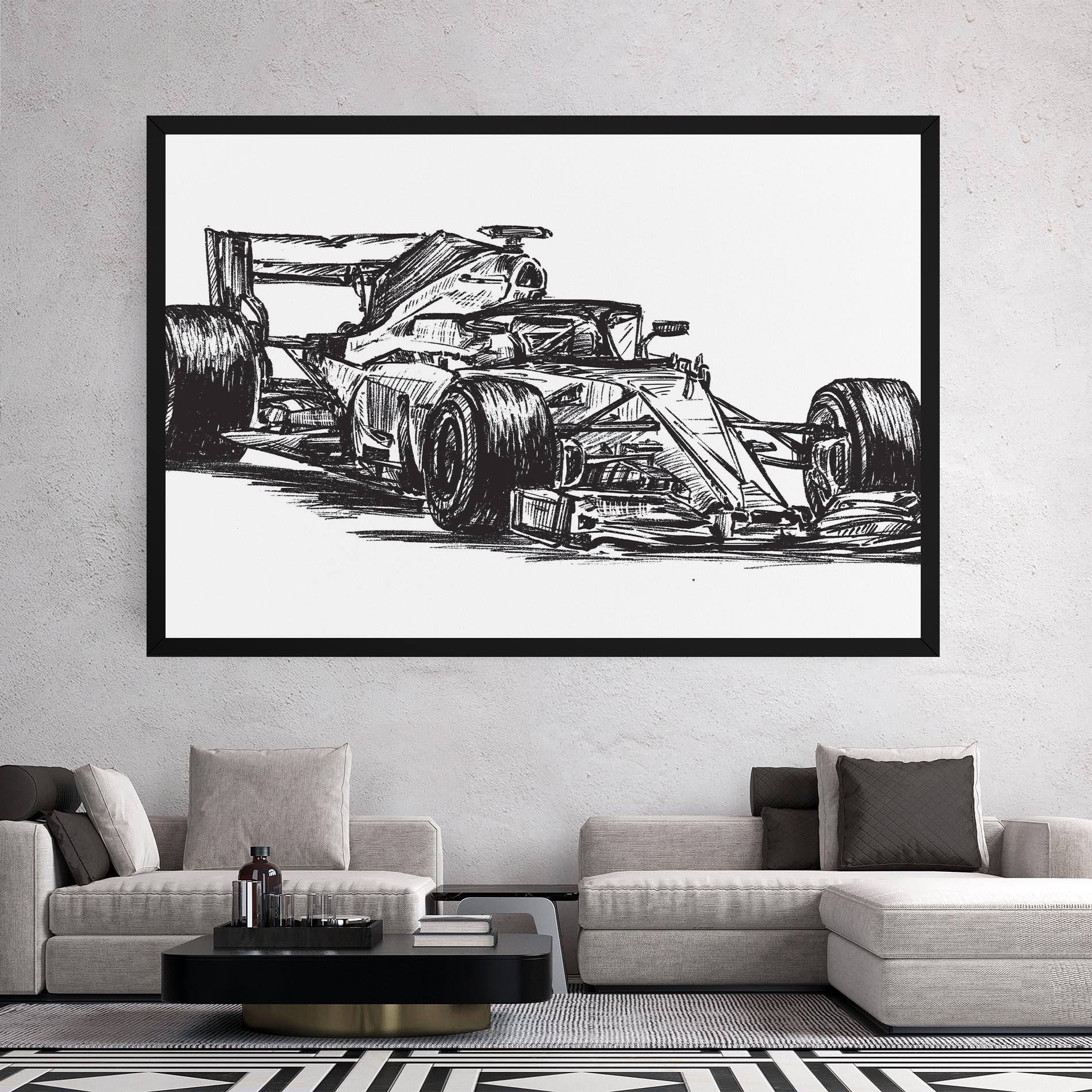Tablou Canvas Black Line F1 mockup 2