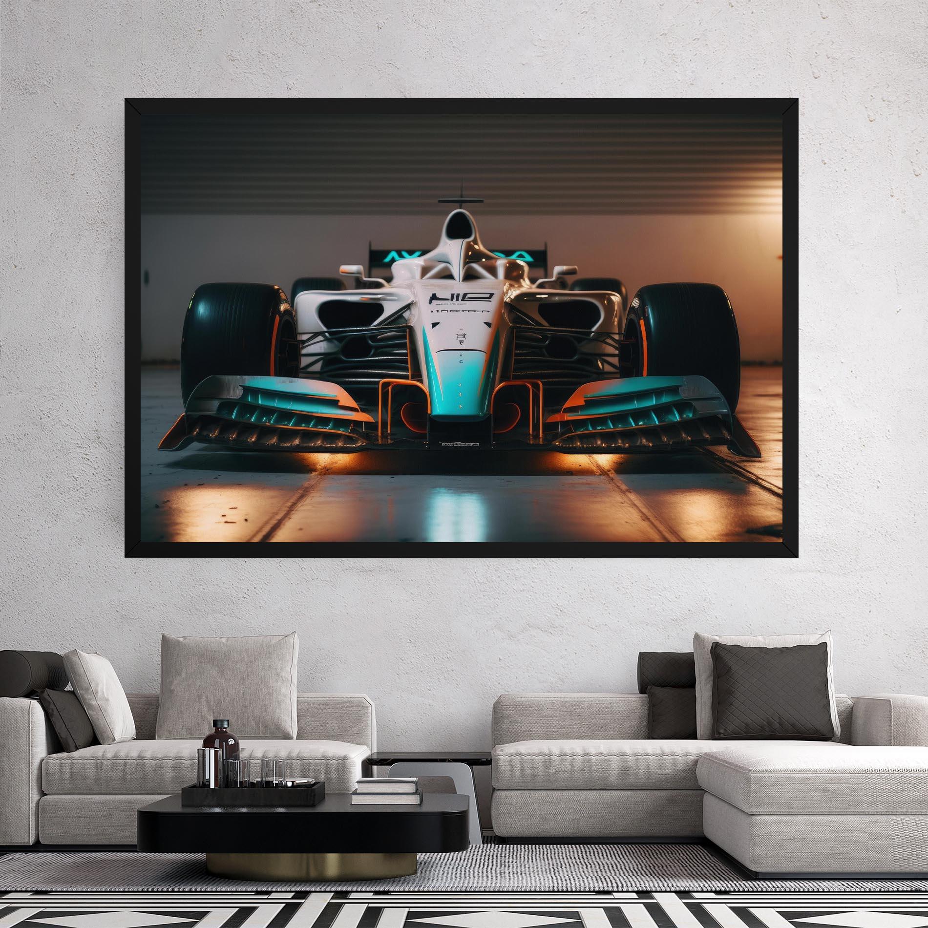 Tablou Canvas Blue White F1 mockup 2