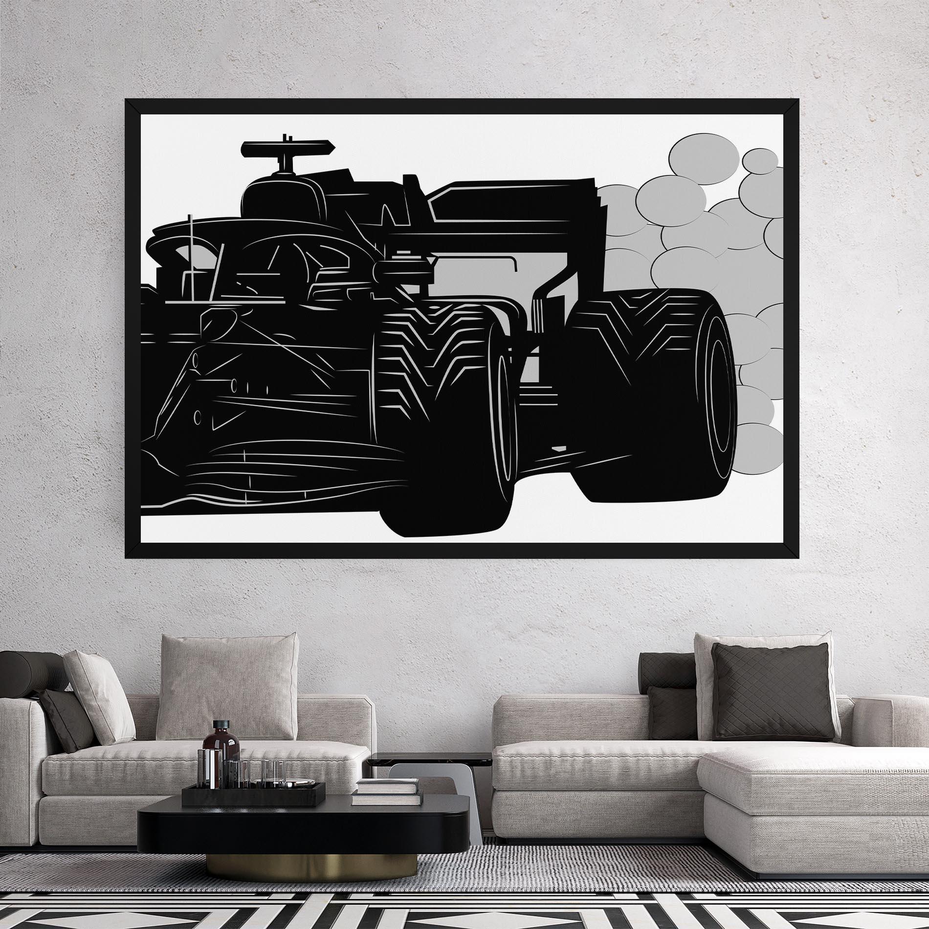 Tablou Canvas Car F1 Smoke mockup 2
