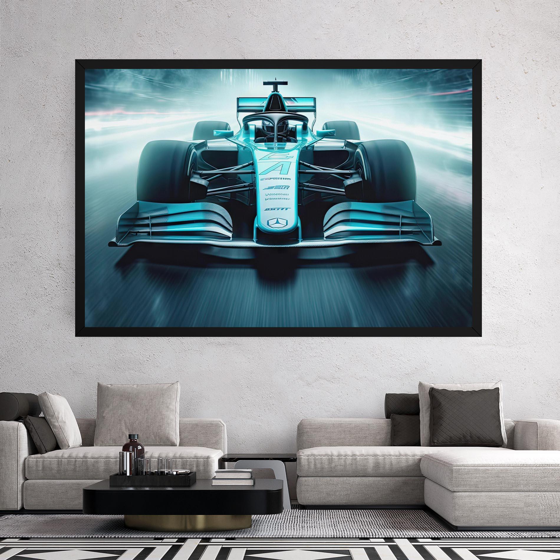 Tablou Canvas F1 Smoke Cars mockup 2