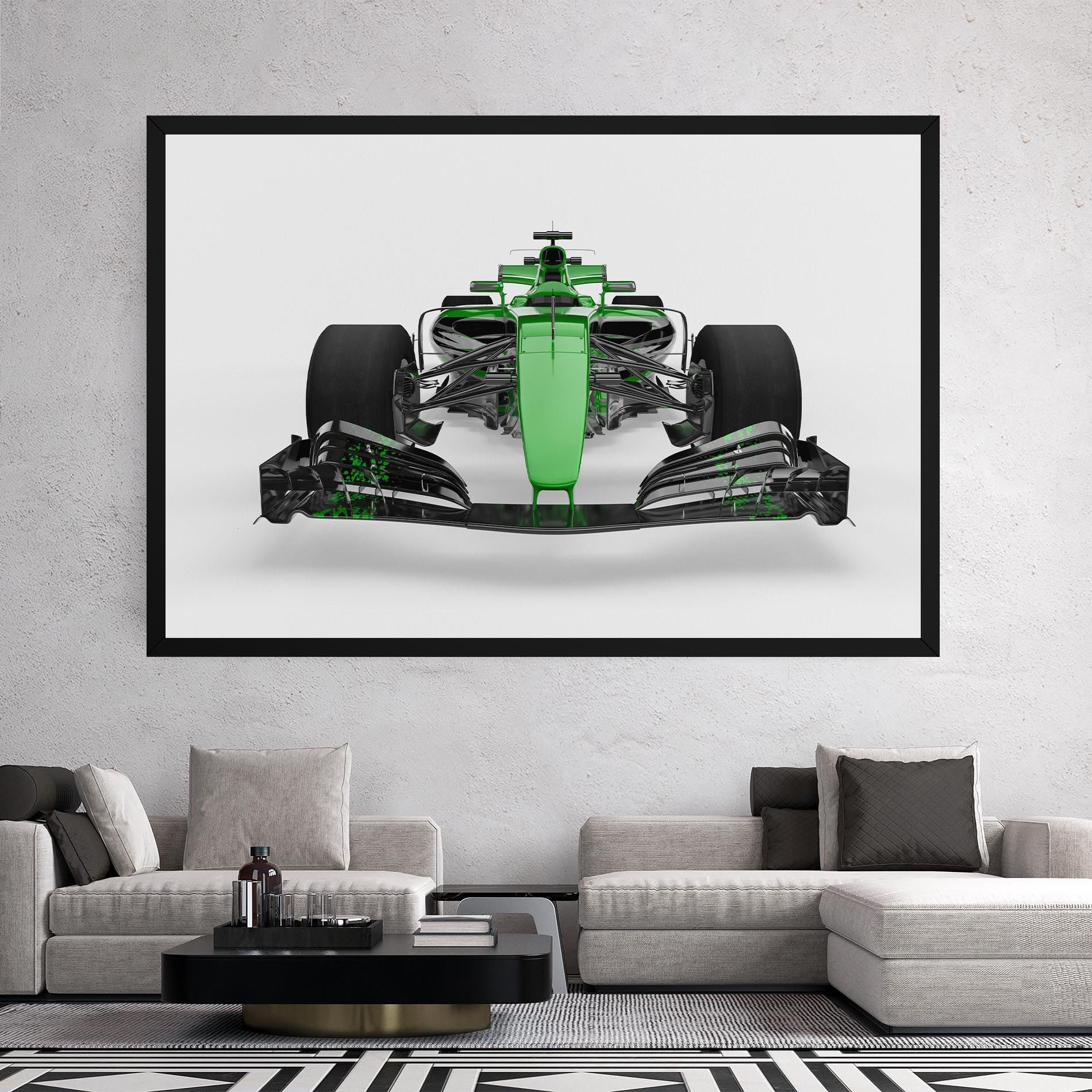 Green F1 Car mockup 2