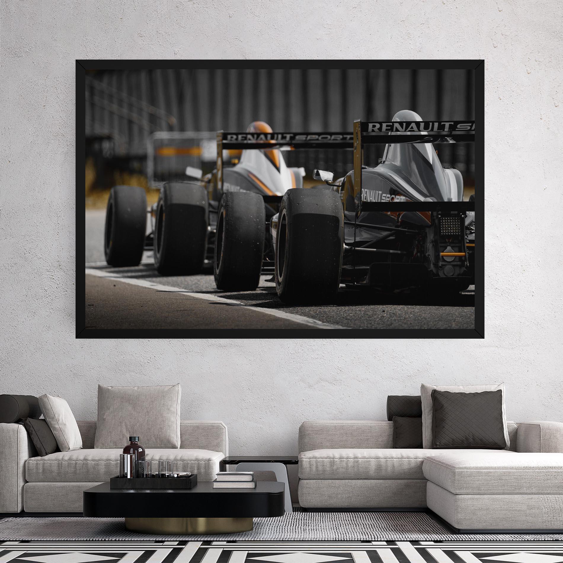 Tablou Canvas Grey F1 Cars mockup 2