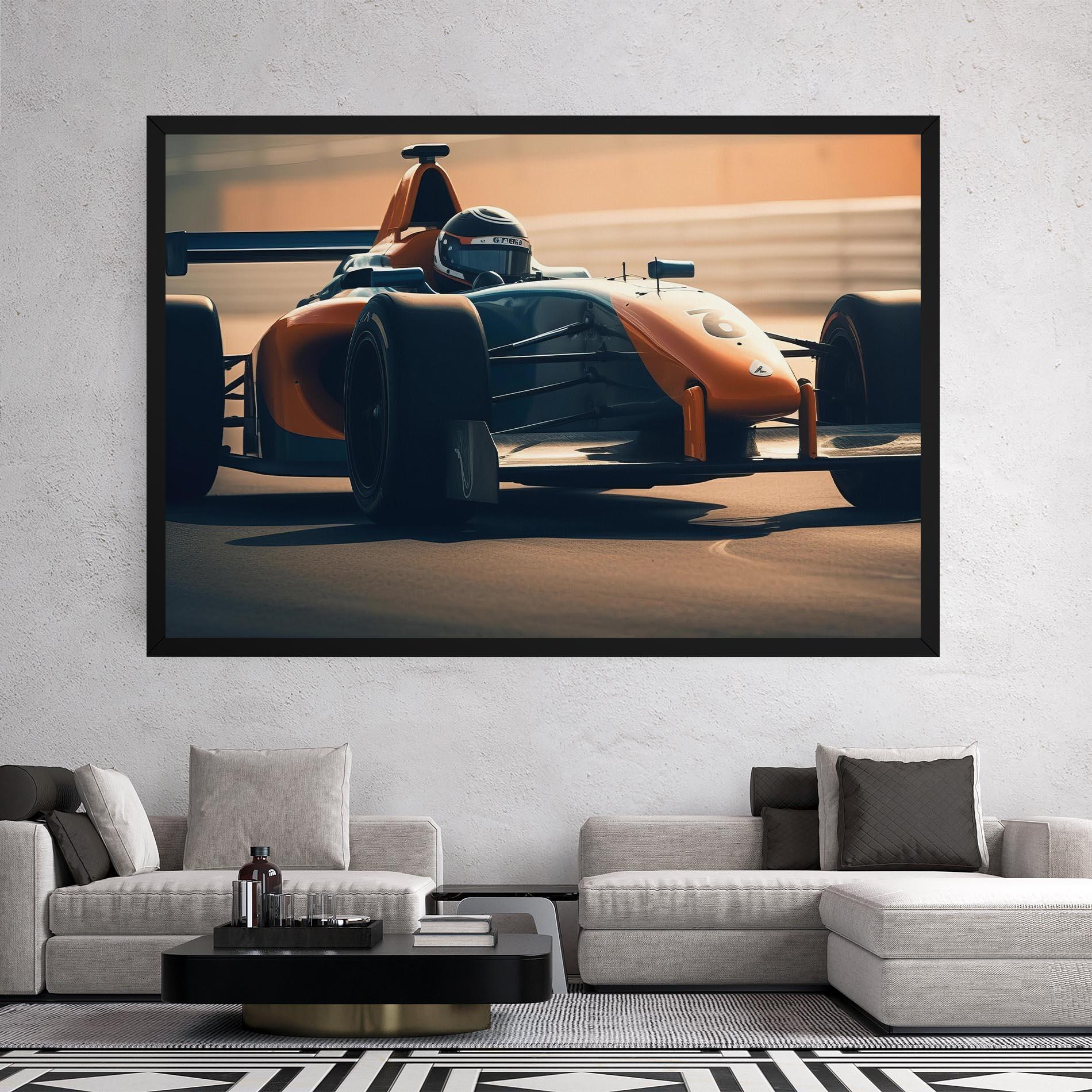 Tablou Canvas Orange Black F1 mockup 2