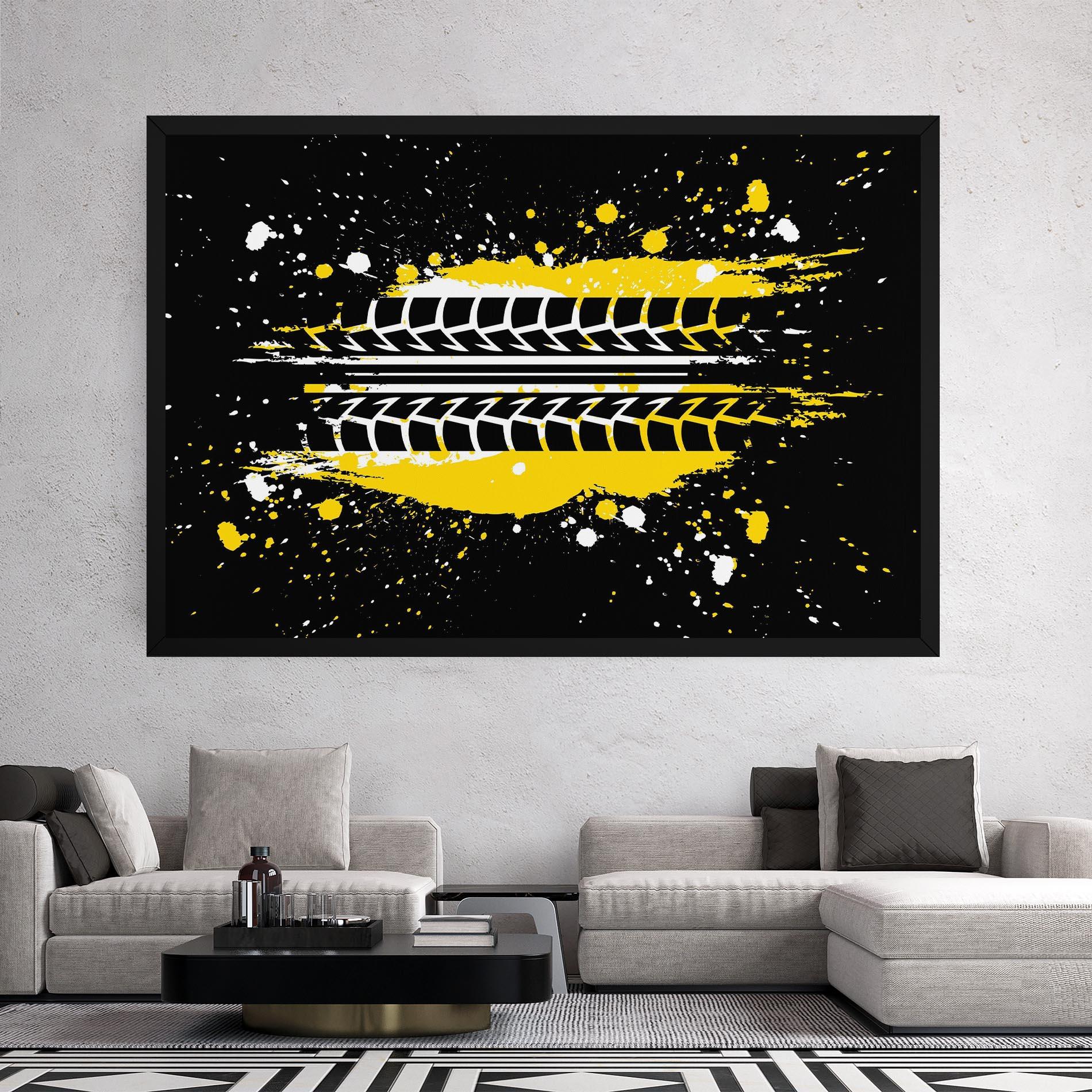 Tablou Canvas Yellow Traces mockup 2