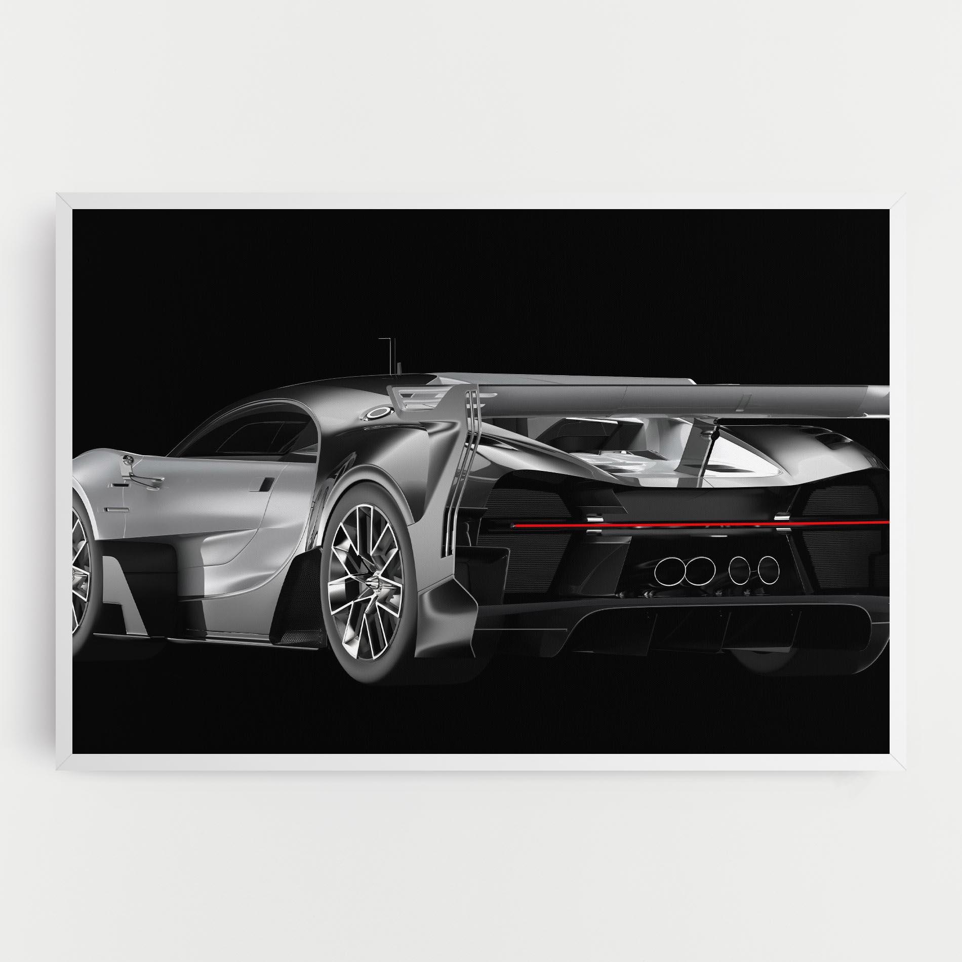 Tablou Canvas Black Rear Hypercar mockup 0