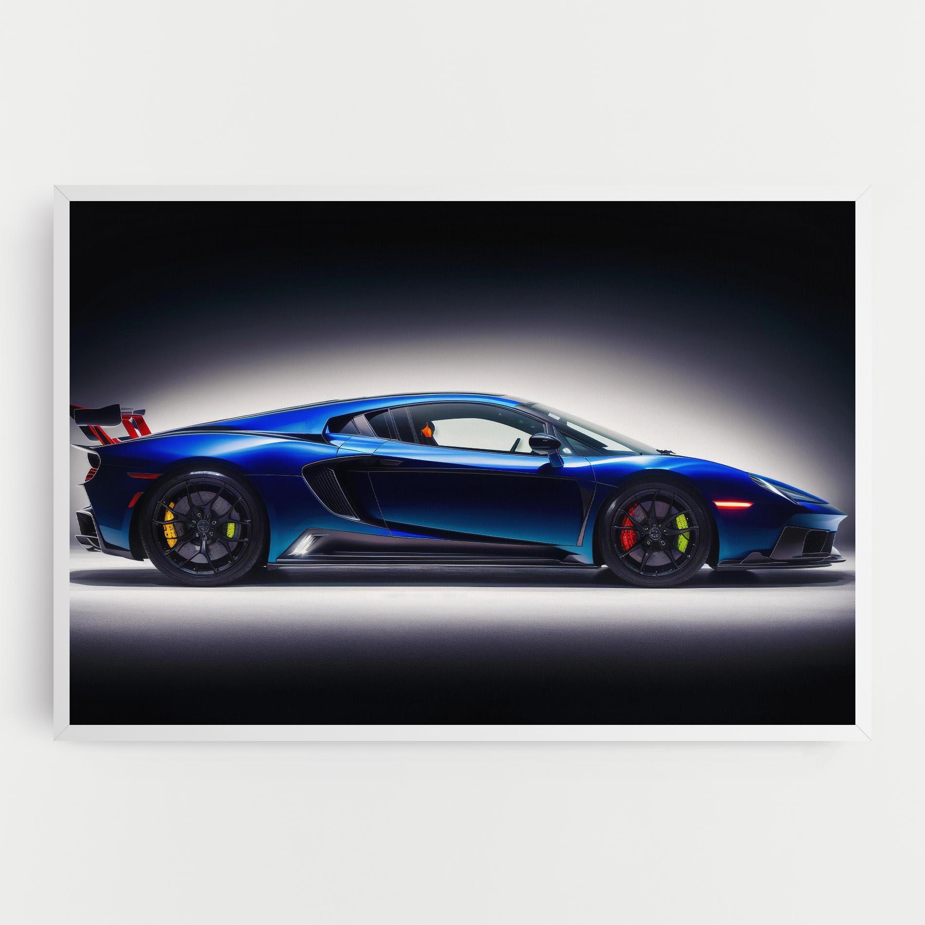Tablou Canvas Blue Hypercar Side mockup 0
