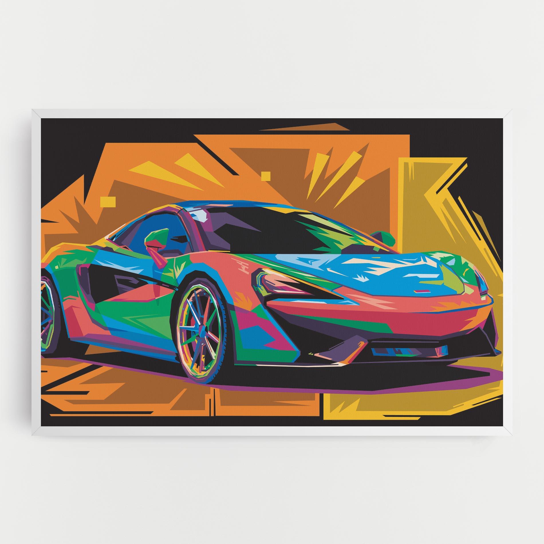 Tablou Canvas Colorful Sport Car mockup 0