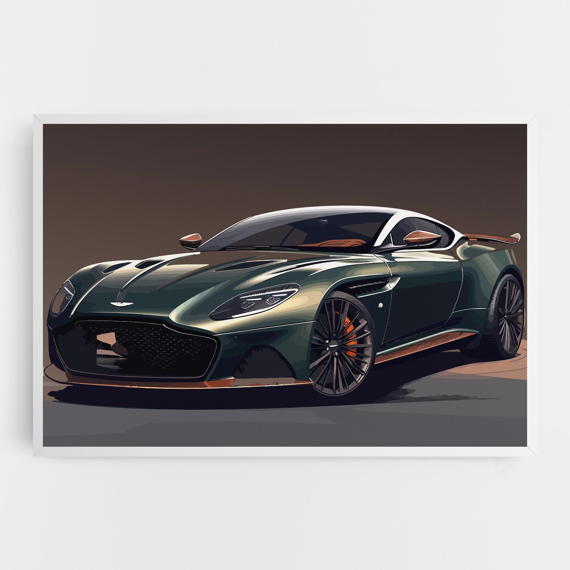 Tablou Canvas Dark Green Car mockup 0