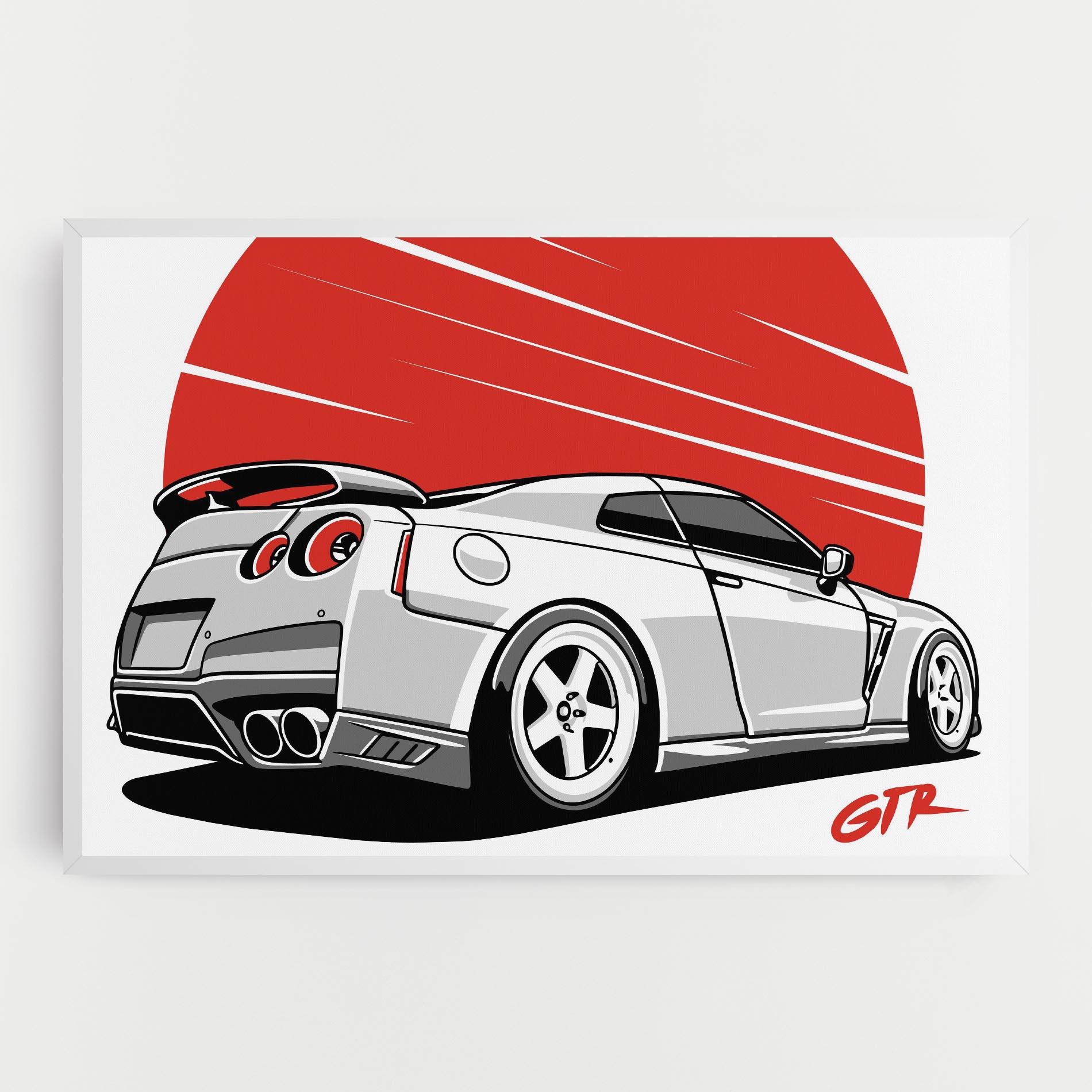 Tablou Canvas Grey Gtr Car mockup 0