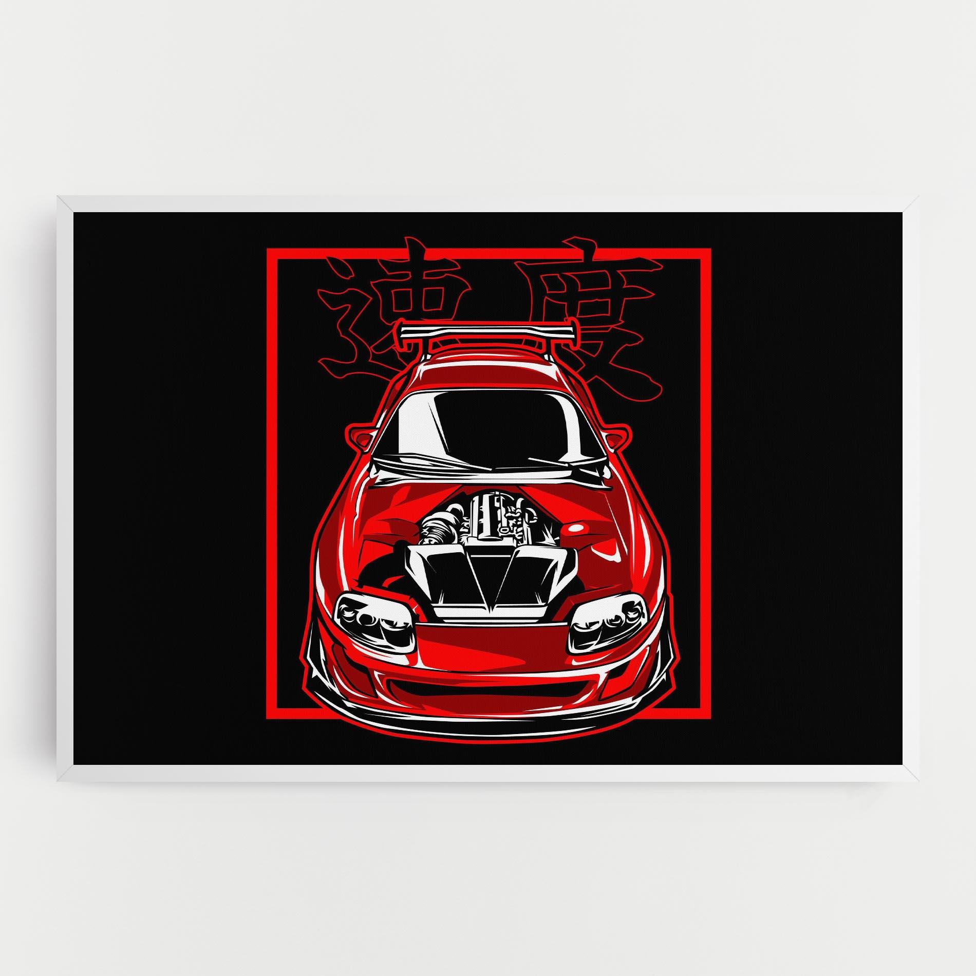 Tablou Canvas Japanese Red Car mockup 0