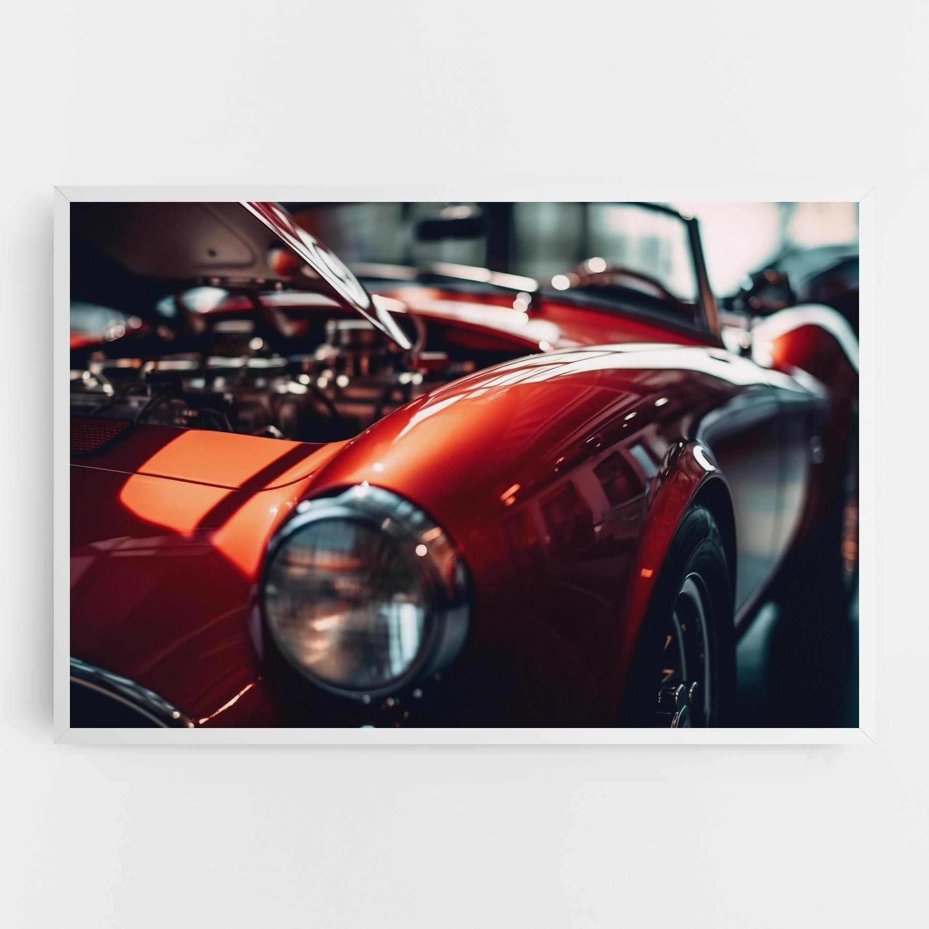 Tablou Canvas Old Vintage Red Car mockup 0