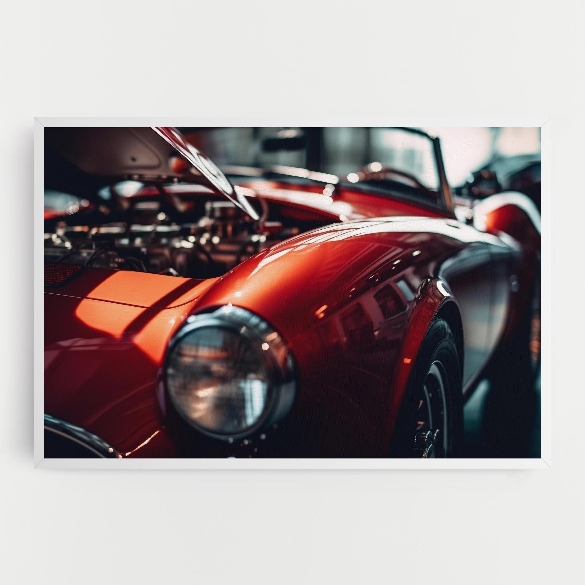 Old Vintage Red Car mockup 0