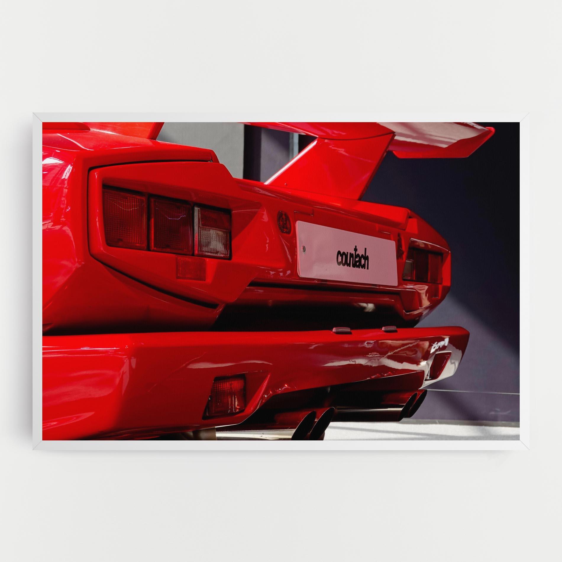 Tablou Canvas Red Rear Countach mockup 0
