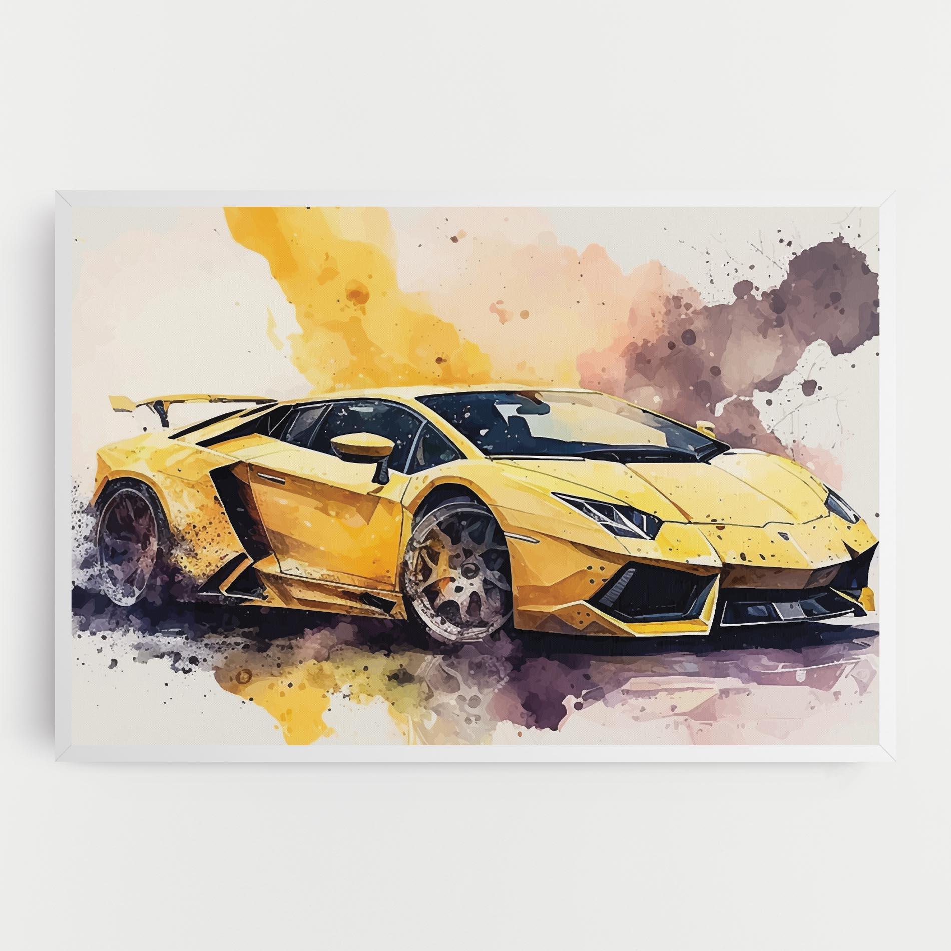 Tablou Canvas Watercolor Sport Car mockup 0