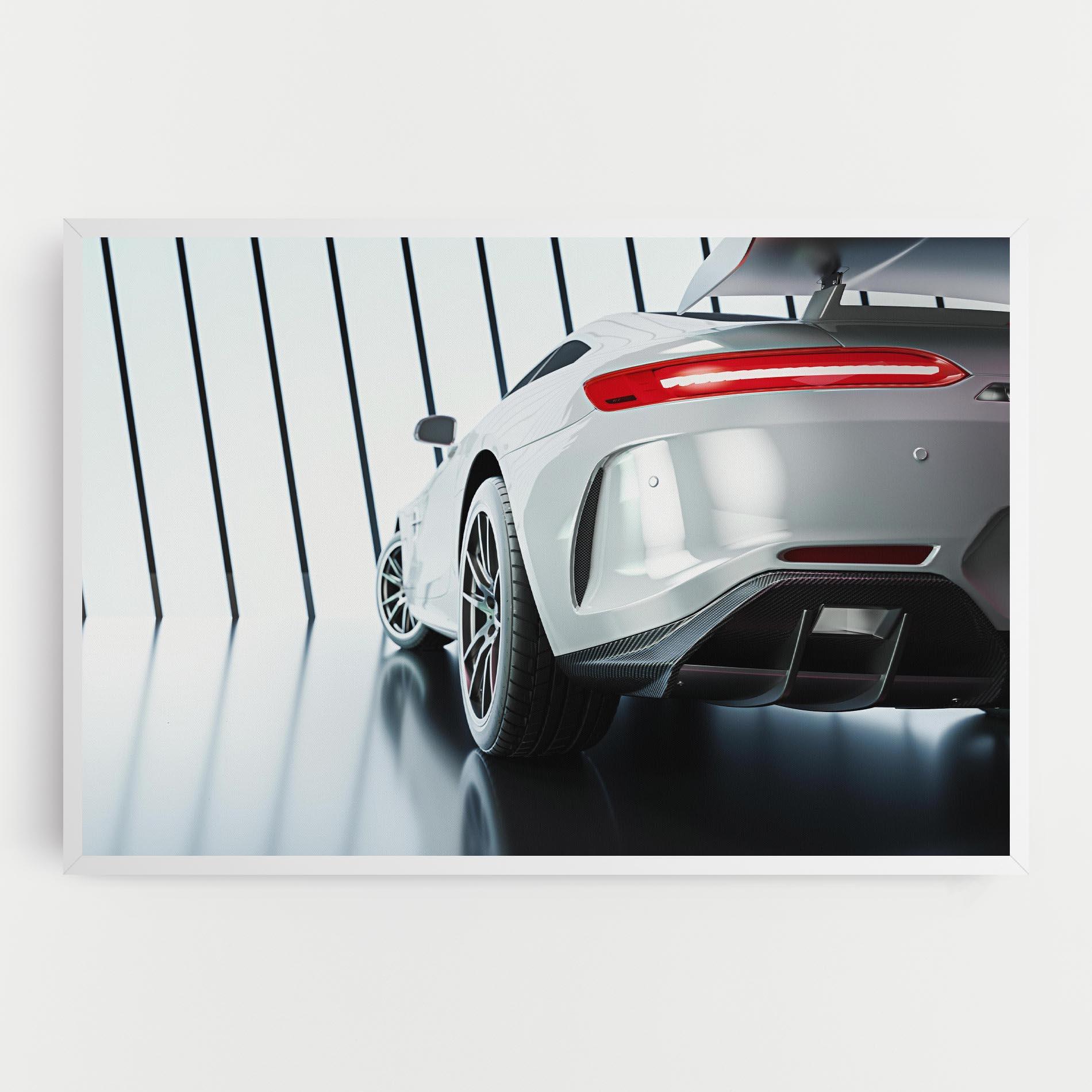 Tablou Canvas White Mercedes Amg mockup 0