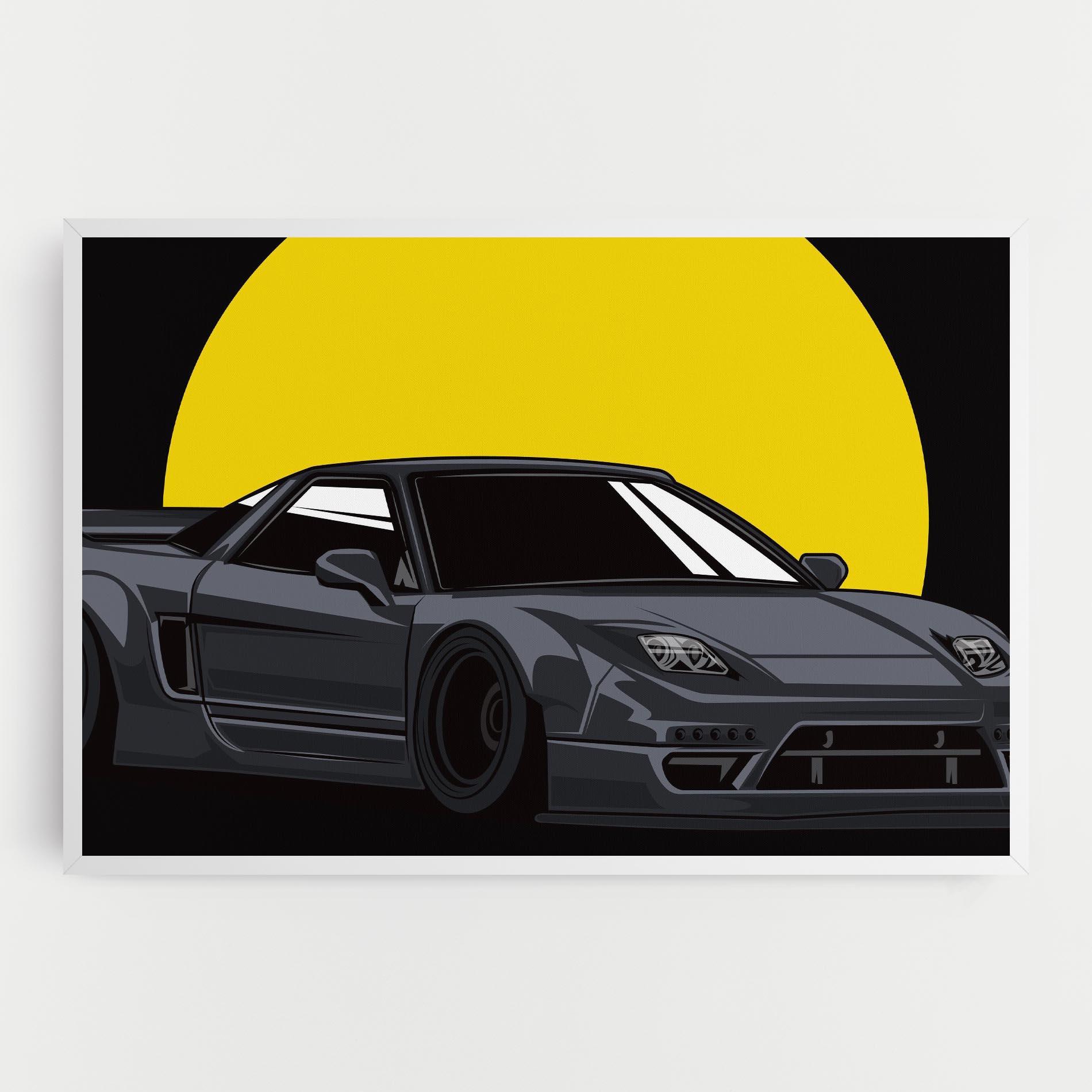 Tablou Canvas Yellow Sun Car mockup 0