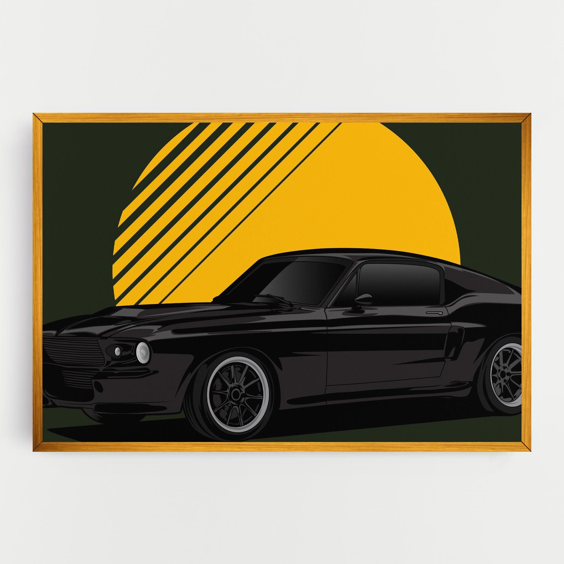 Black Car Sun mockup 0