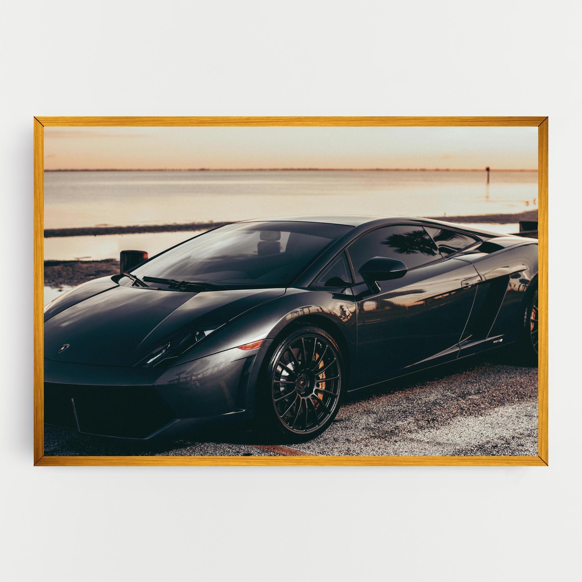 Tablou Canvas Black Lambo Sea mockup 0