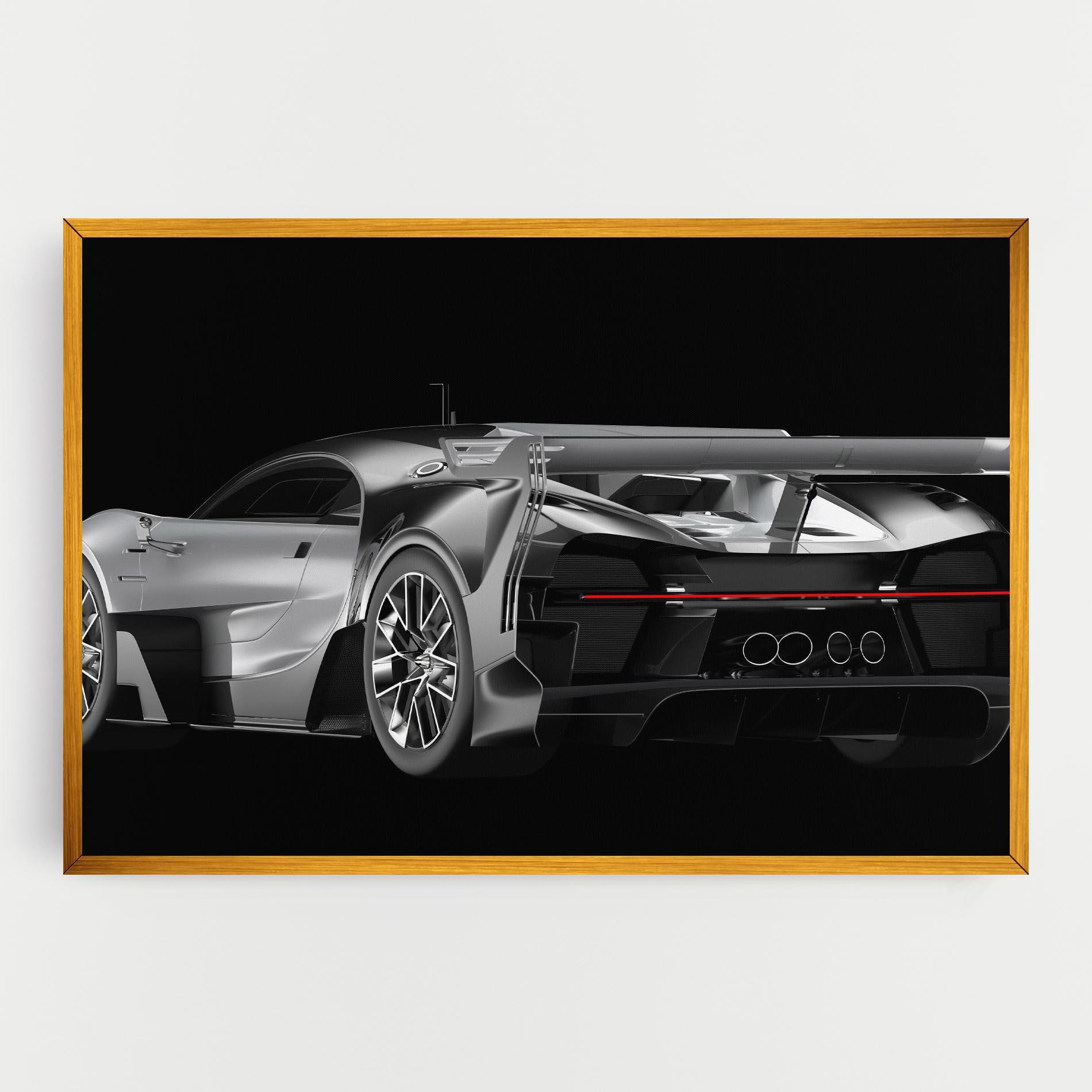 Tablou Canvas Black Rear Hypercar mockup 0