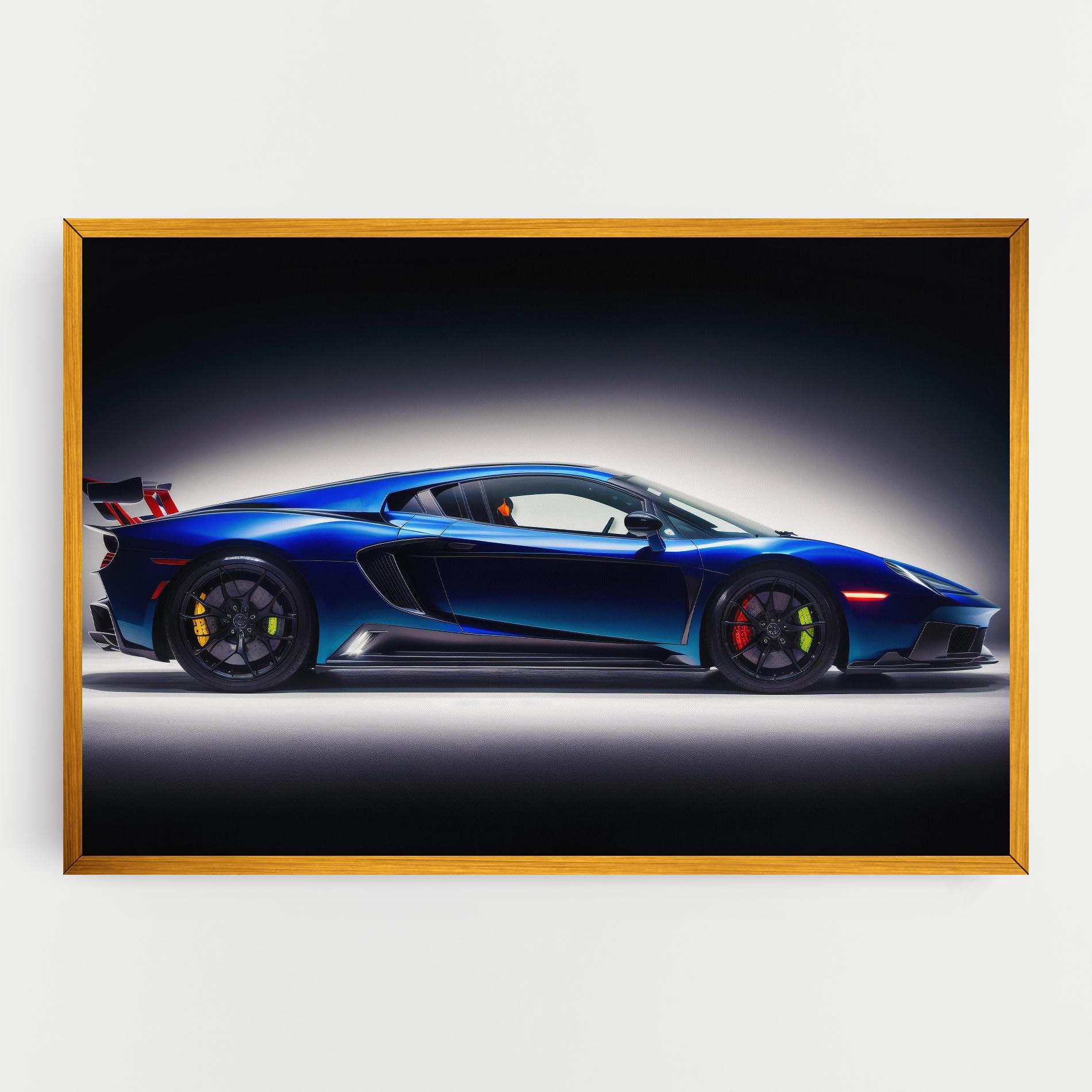 Tablou Canvas Blue Hypercar Side mockup 0