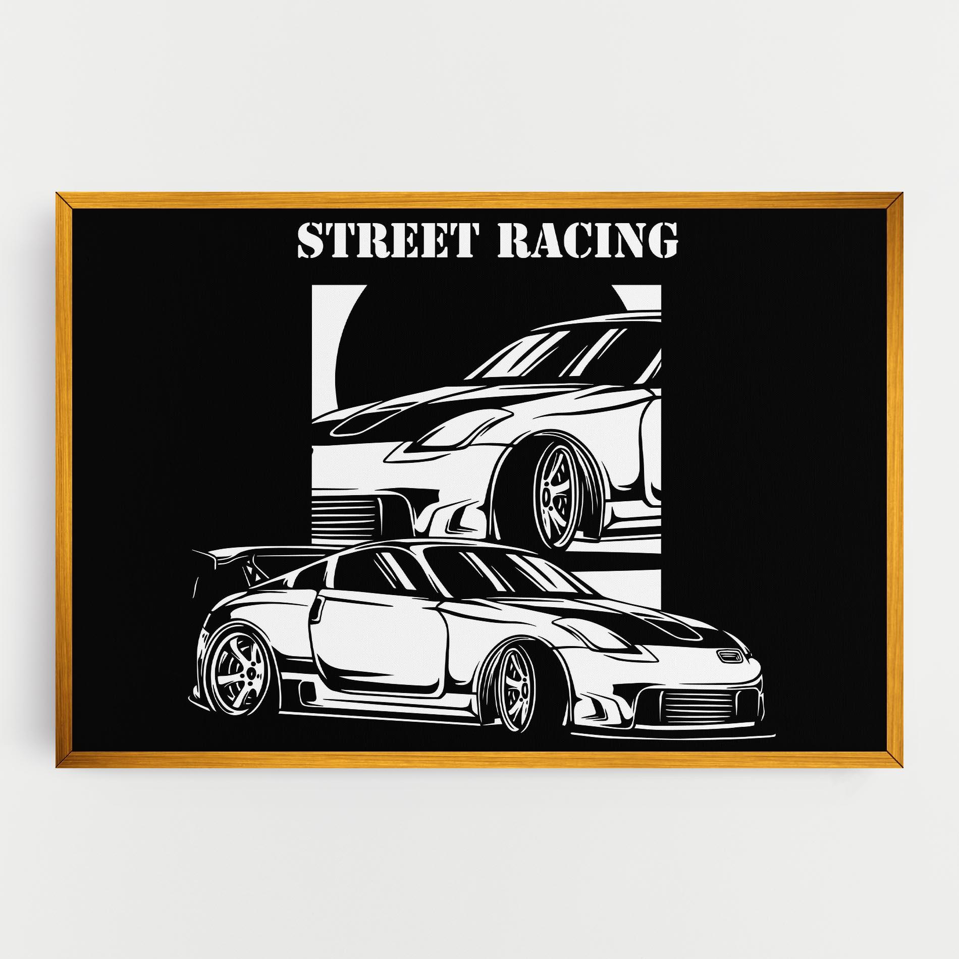 Tablou Canvas Car Street Racing mockup 0