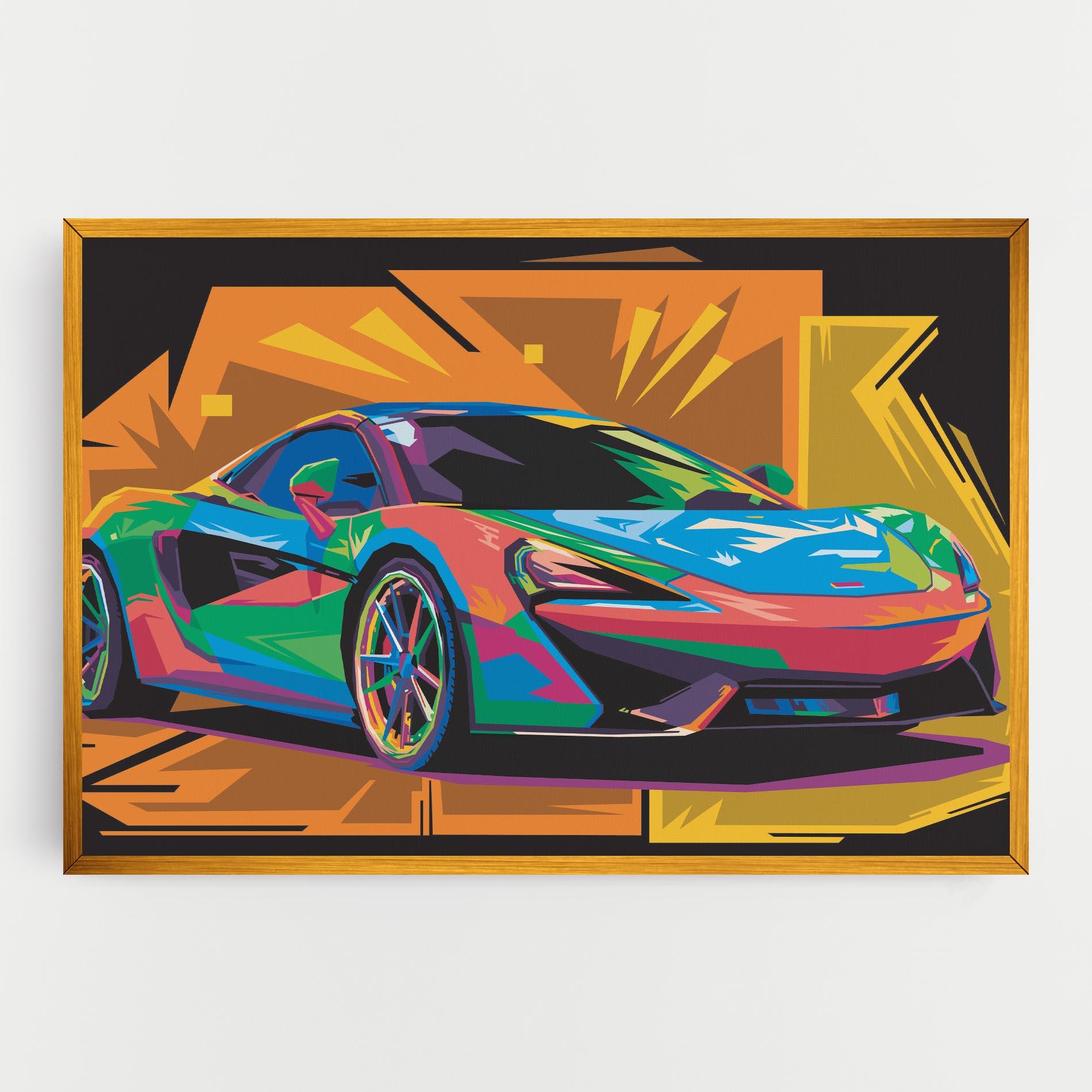 Tablou Canvas Colorful Sport Car mockup 0