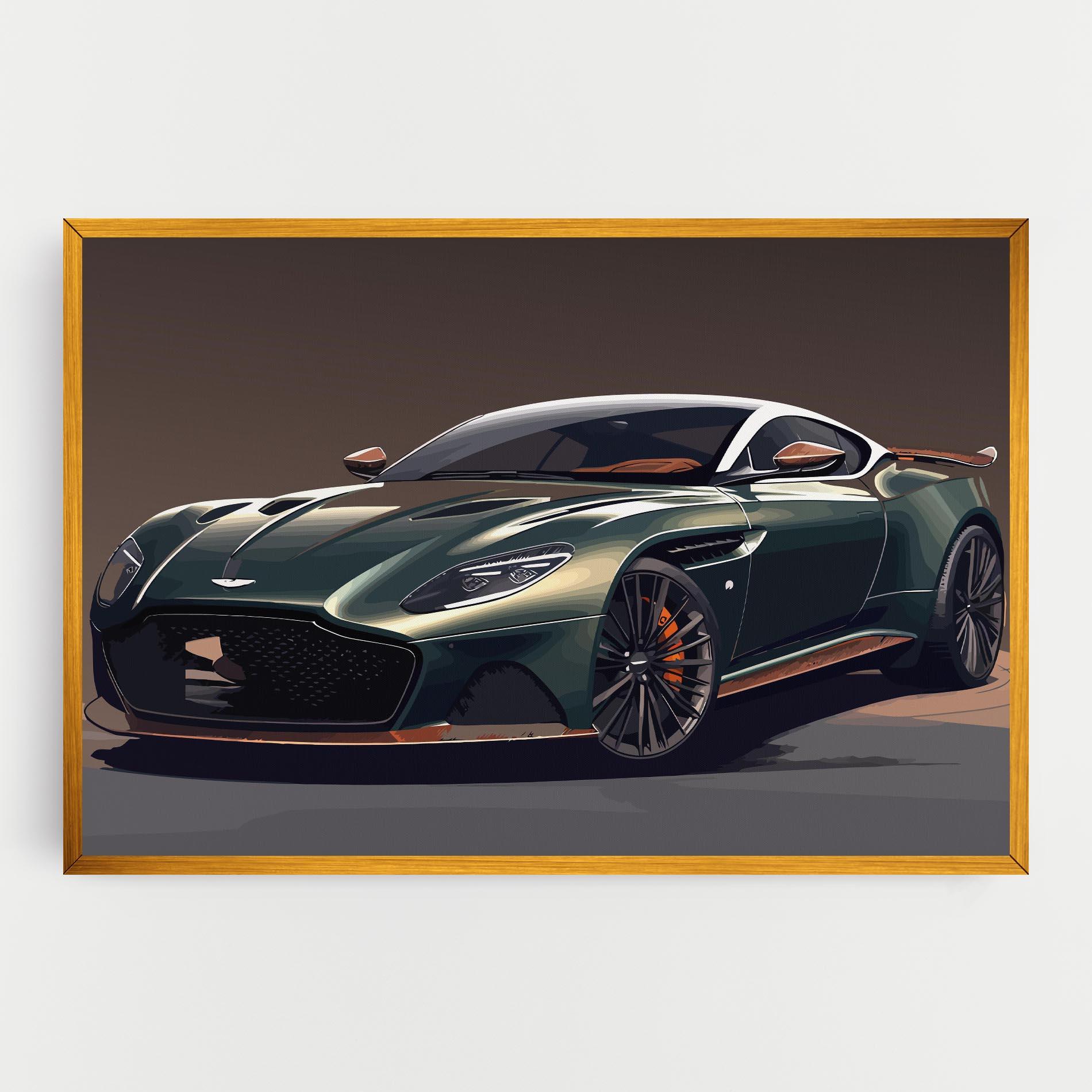 Tablou Canvas Dark Green Car mockup 0