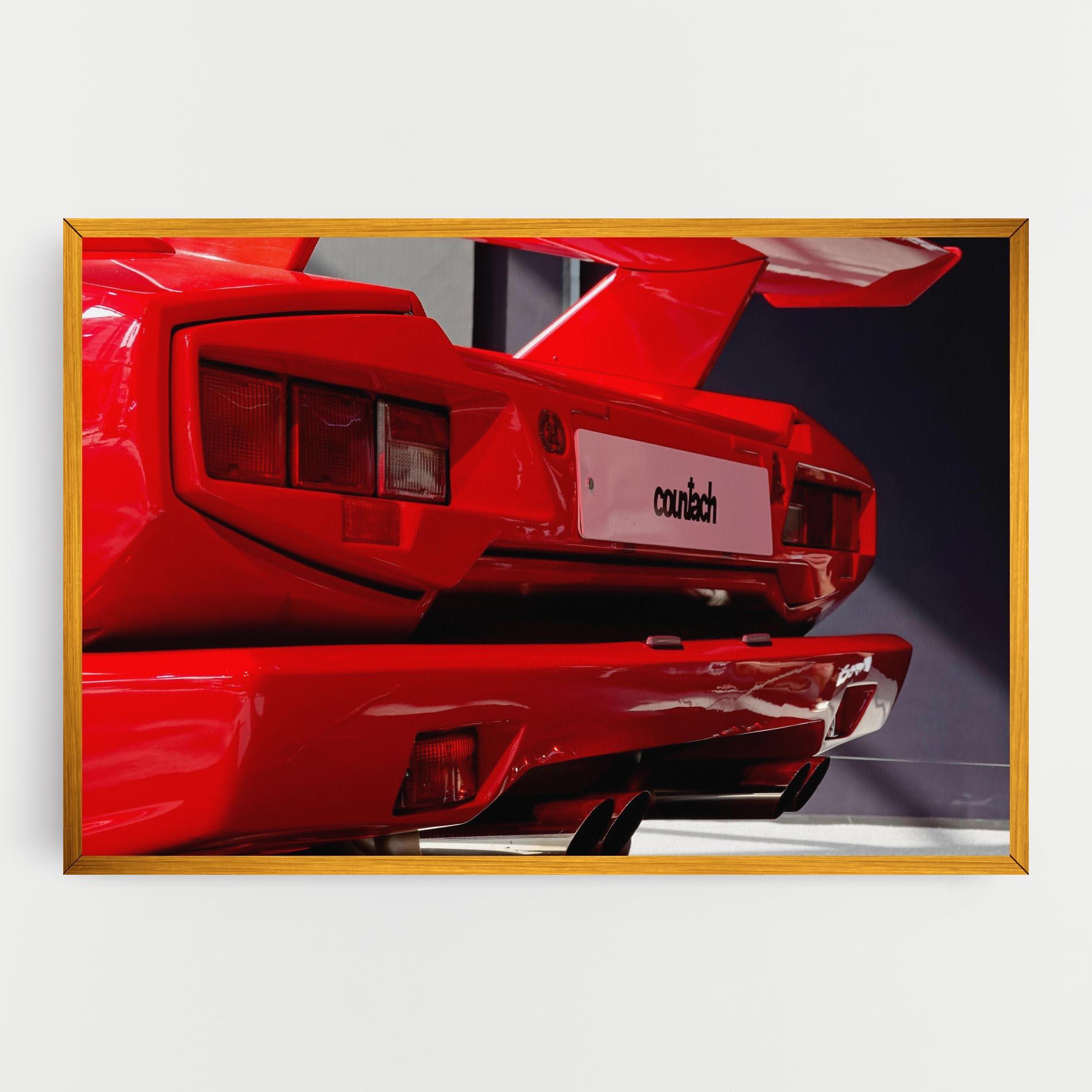 Tablou Canvas Red Rear Countach mockup 0