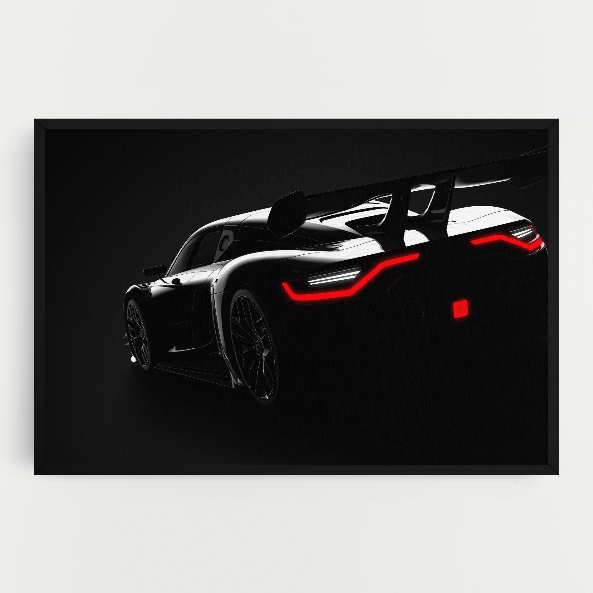 Tablou Canvas Black Hypercar Car mockup 0