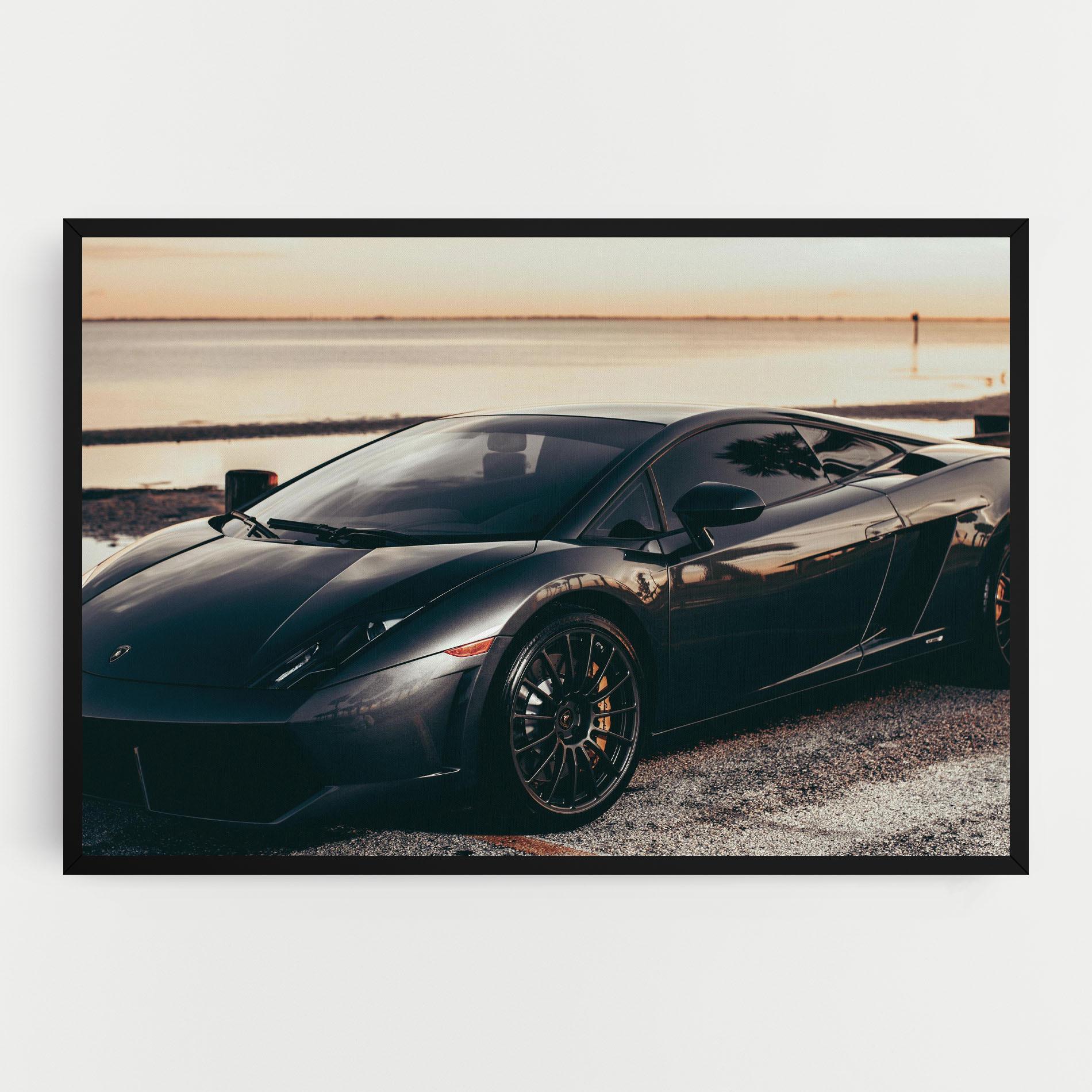 Tablou Canvas Black Lambo Sea mockup 0