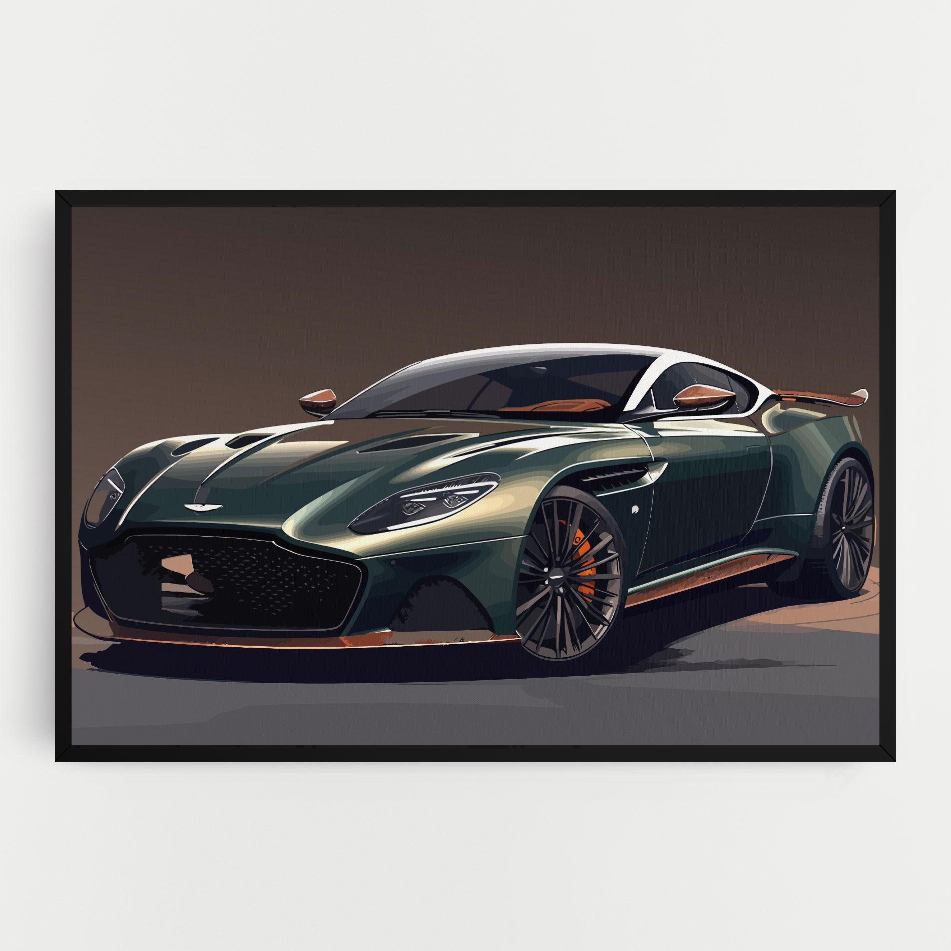 Tablou Canvas Dark Green Car mockup 0