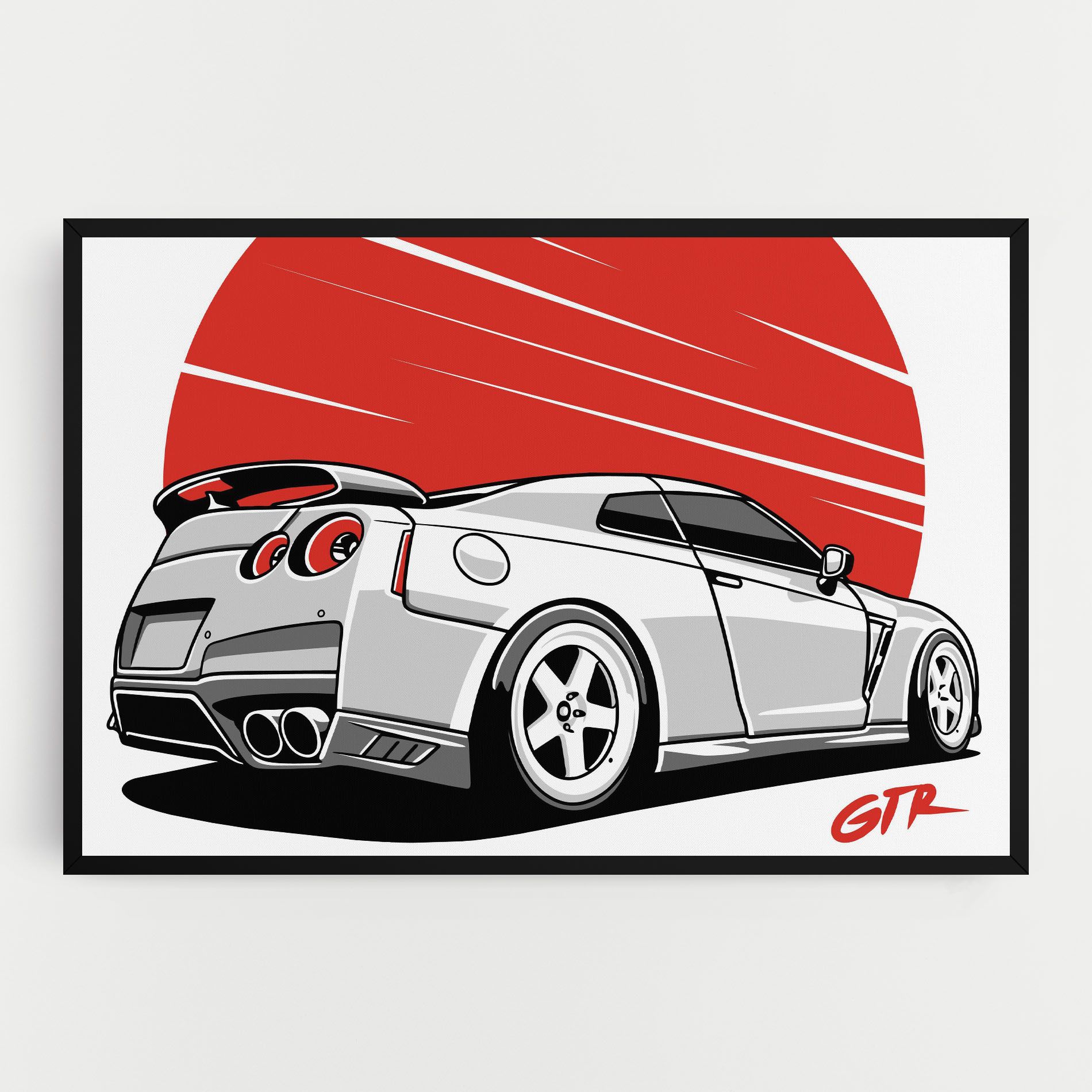 Grey Gtr Car mockup 0