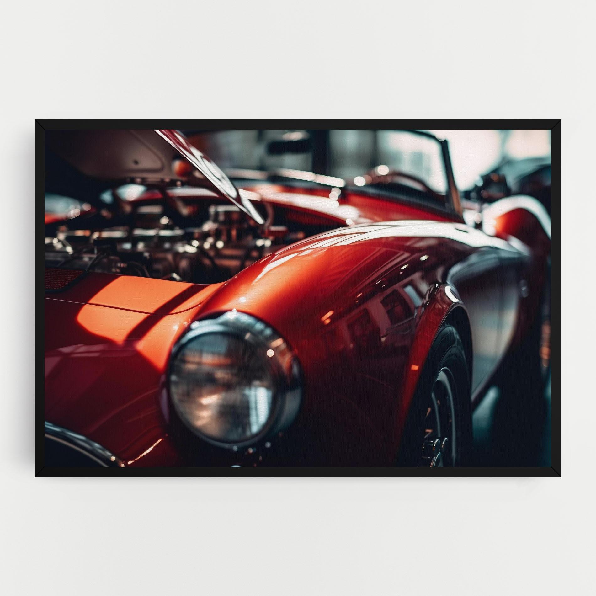 Tablou Canvas Old Vintage Red Car mockup 0