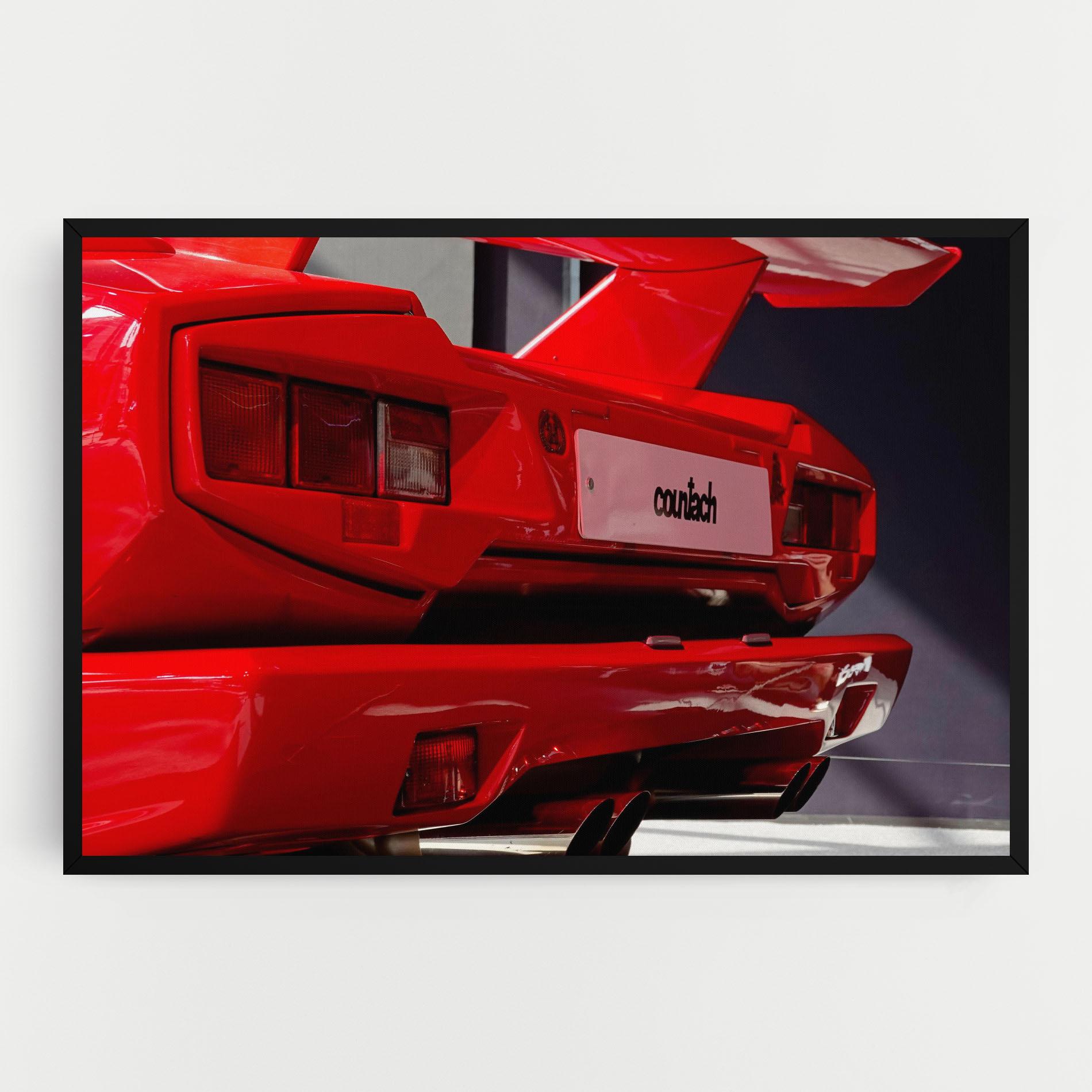 Tablou Canvas Red Rear Countach mockup 0