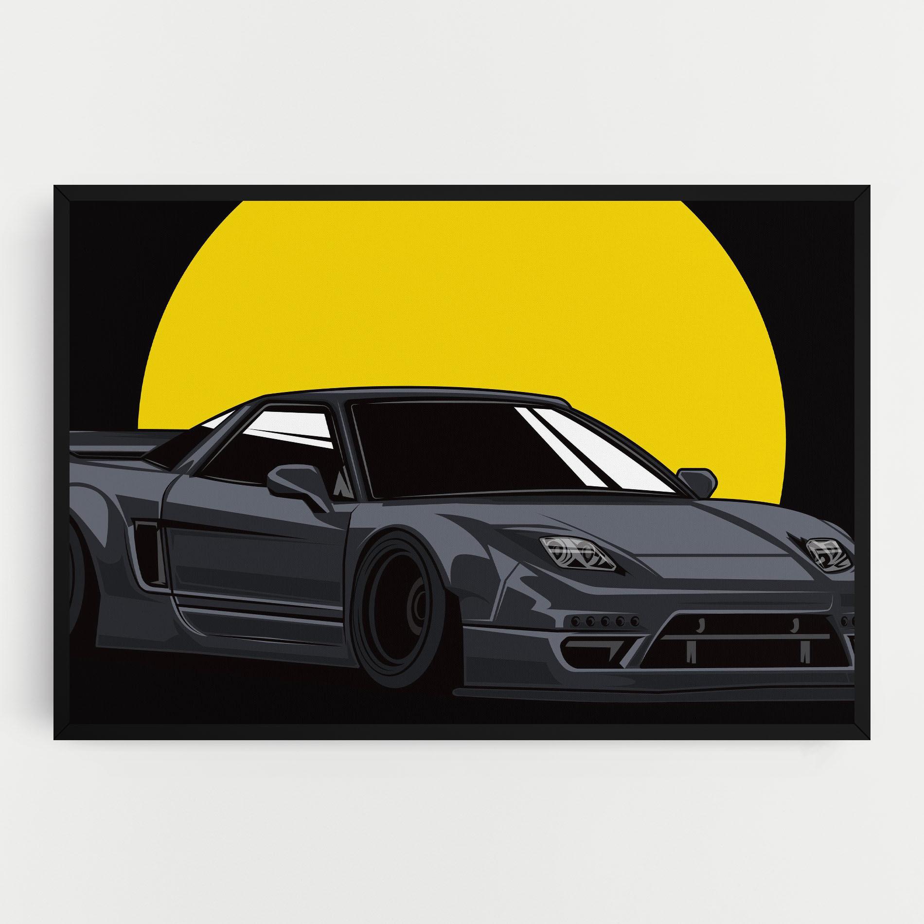 Tablou Canvas Yellow Sun Car mockup 0