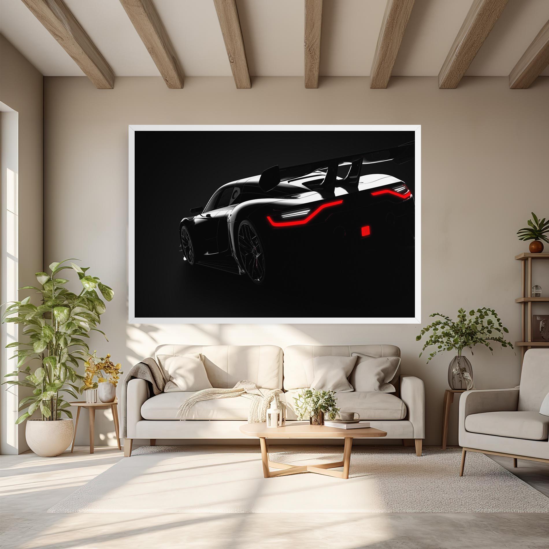 Tablou Canvas Black Hypercar Car mockup 6