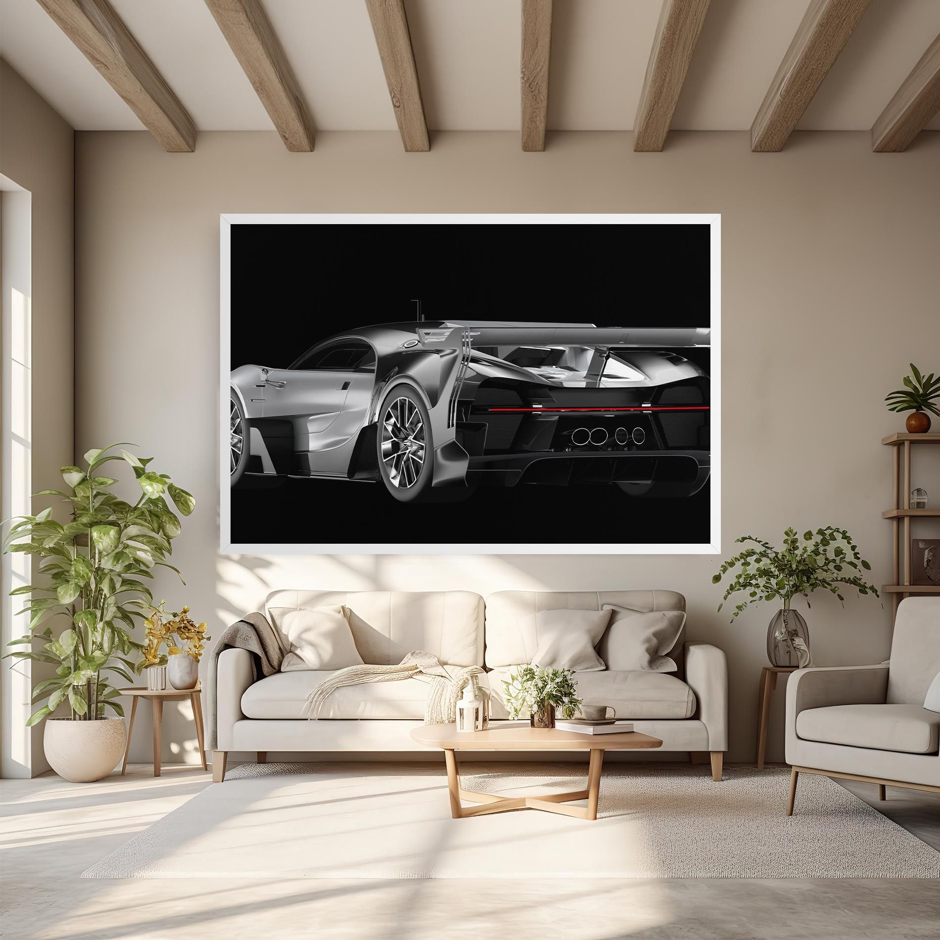 Black Rear Hypercar mockup 6