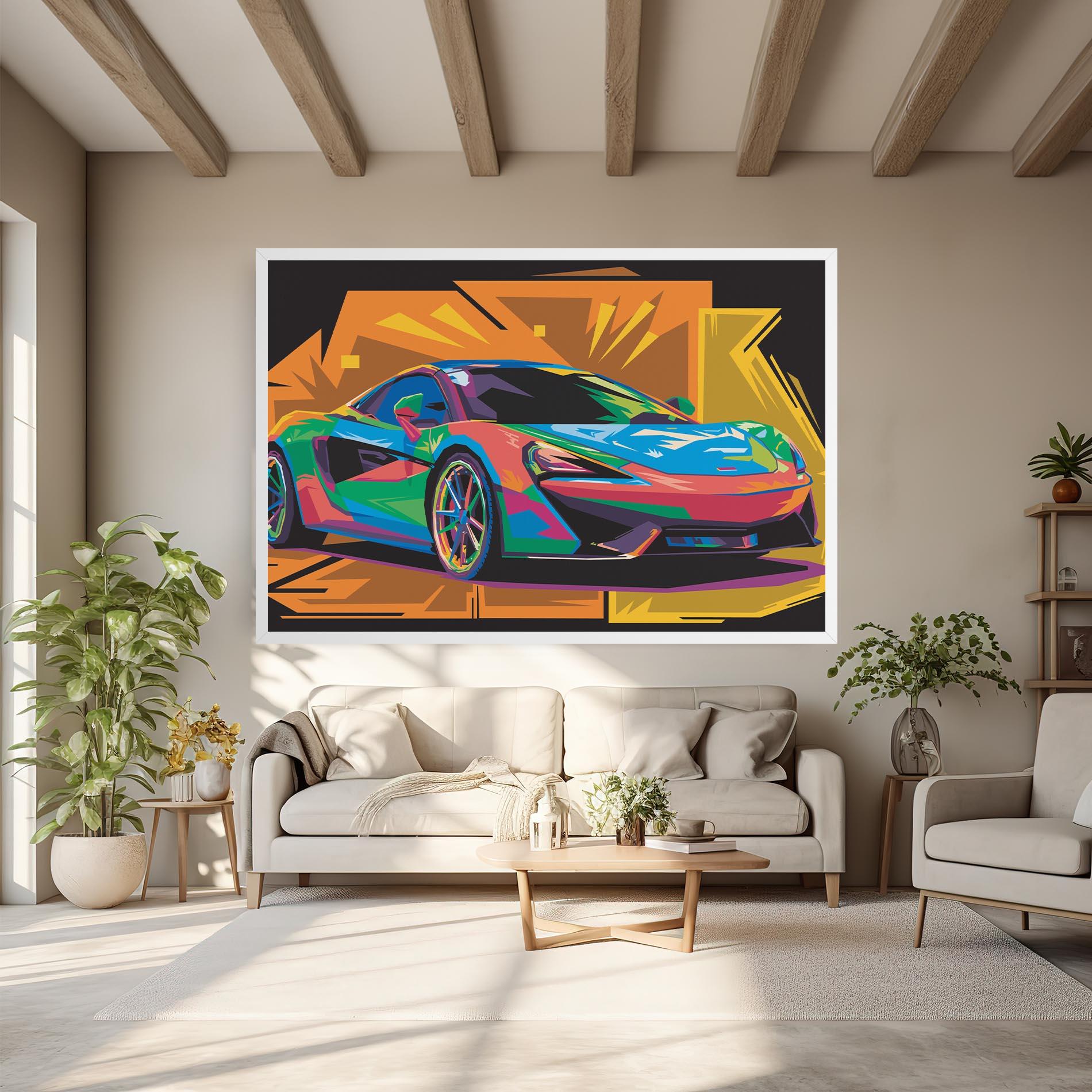Tablou Canvas Colorful Sport Car mockup 6