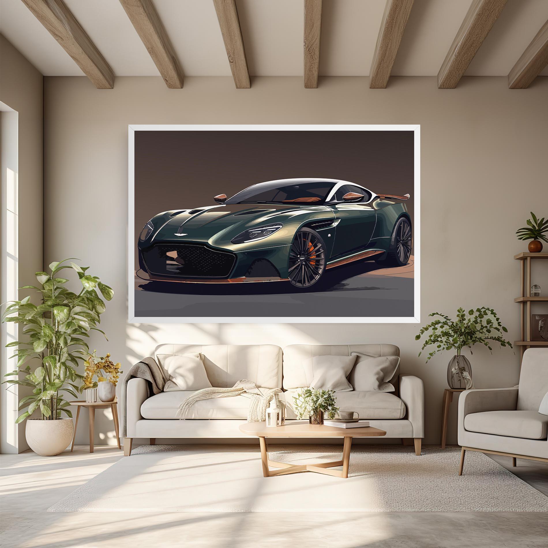 Tablou Canvas Dark Green Car mockup 6