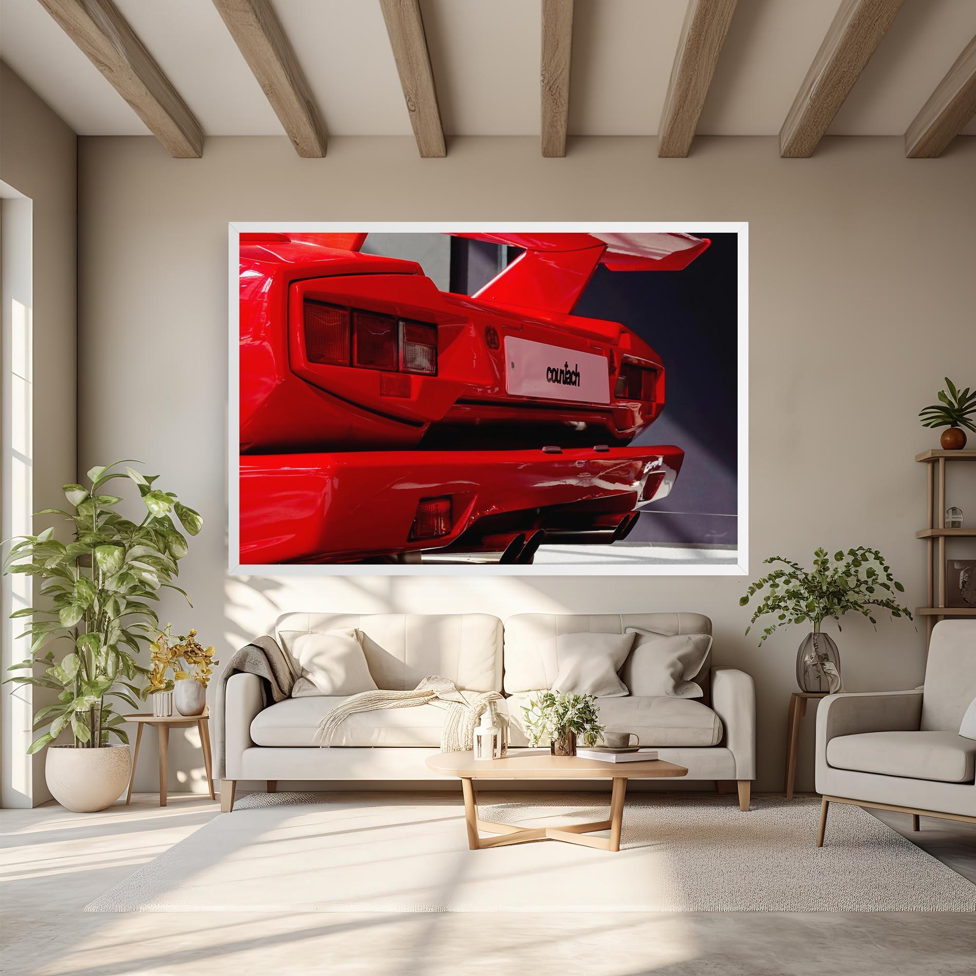 Tablou Canvas Red Rear Countach mockup 6