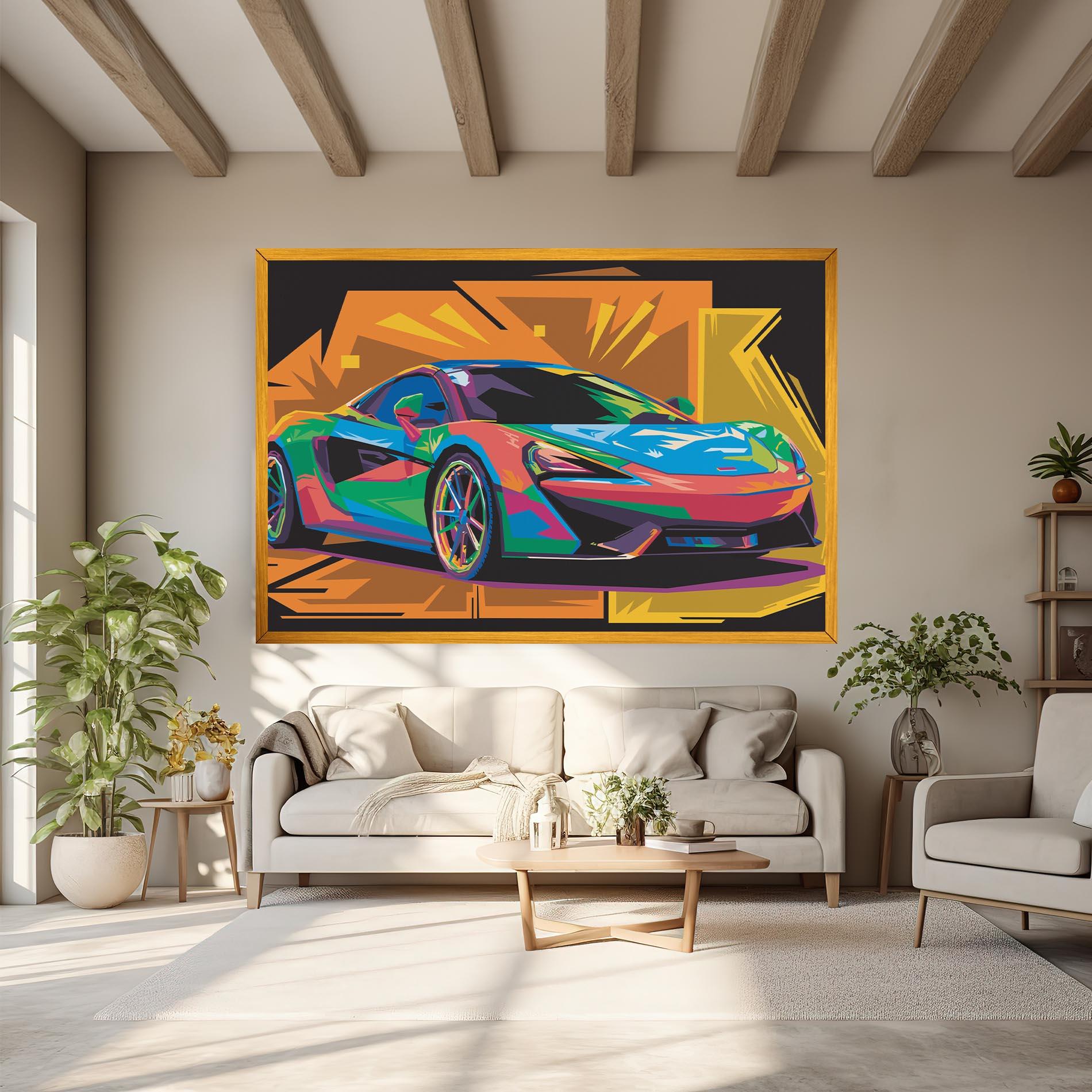 Tablou Canvas Colorful Sport Car mockup 6