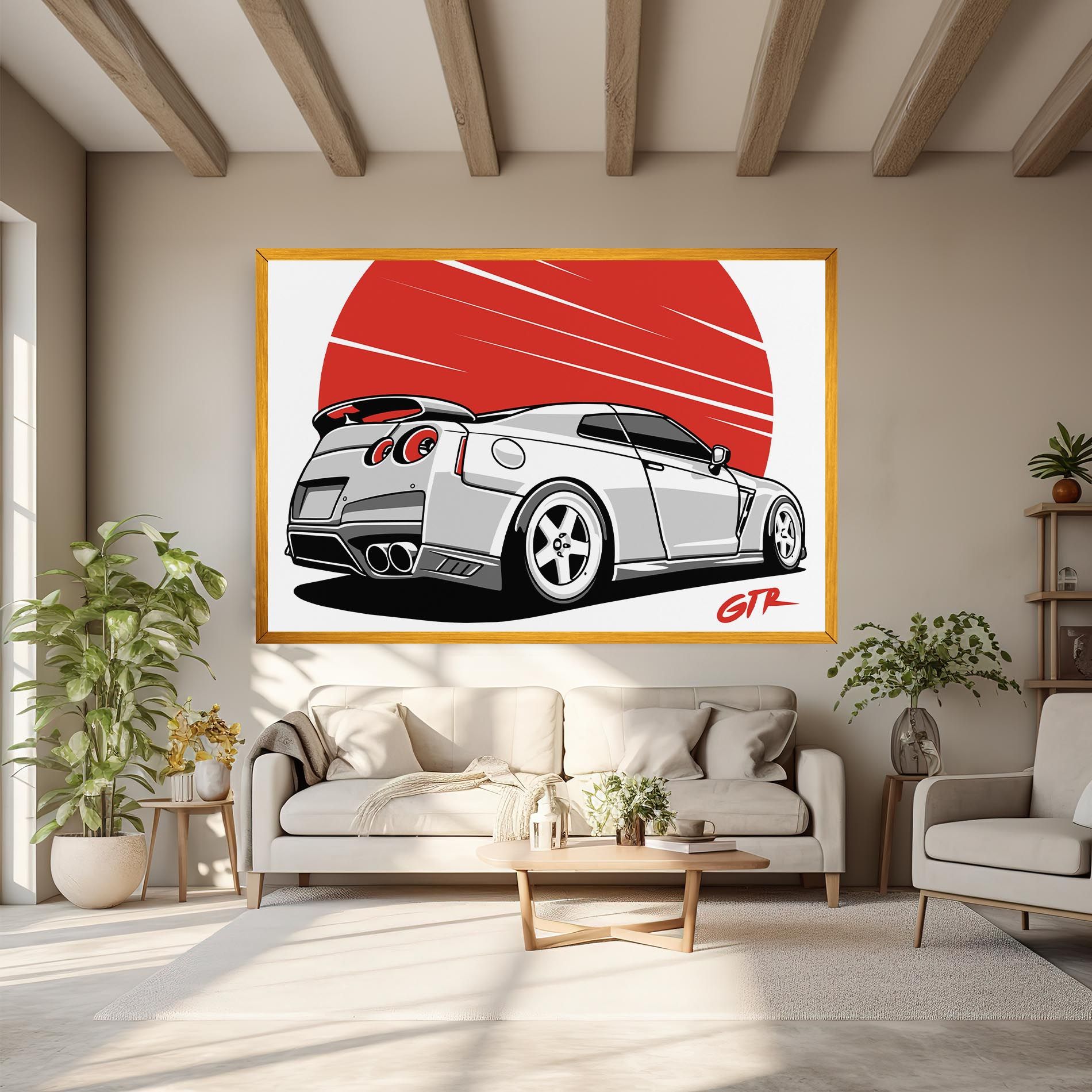 Grey Gtr Car mockup 6