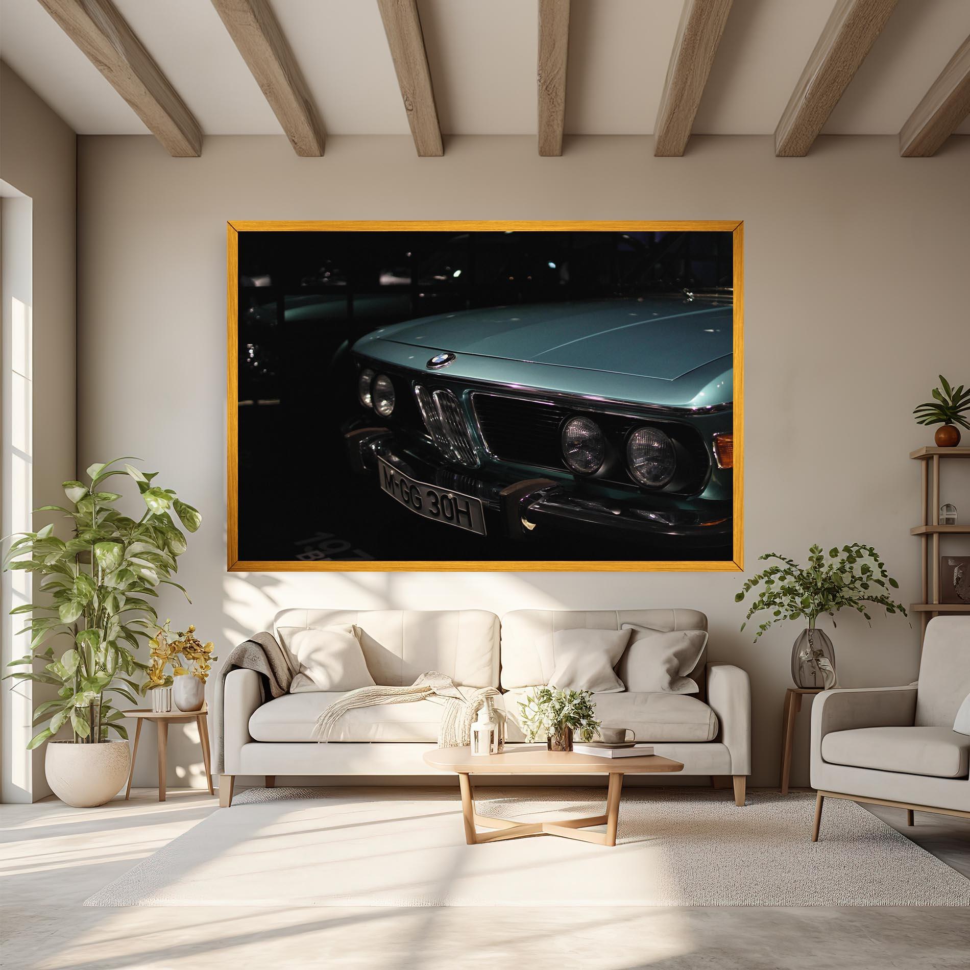 Tablou Canvas Old Bmw Headlight mockup 6