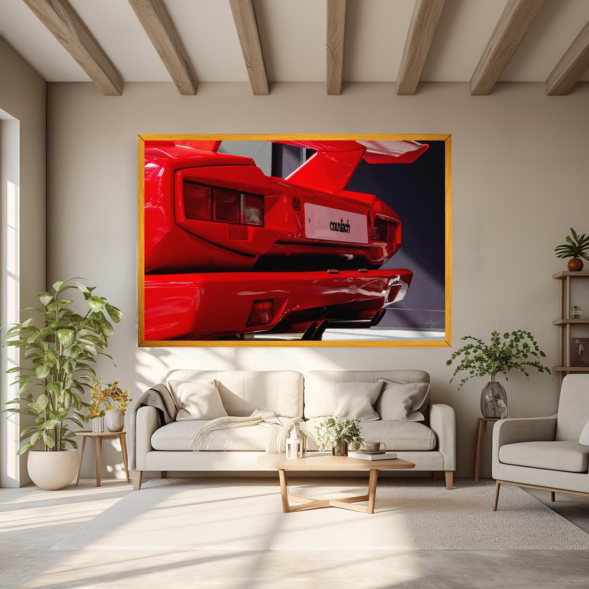 Tablou Canvas Red Rear Countach mockup 6