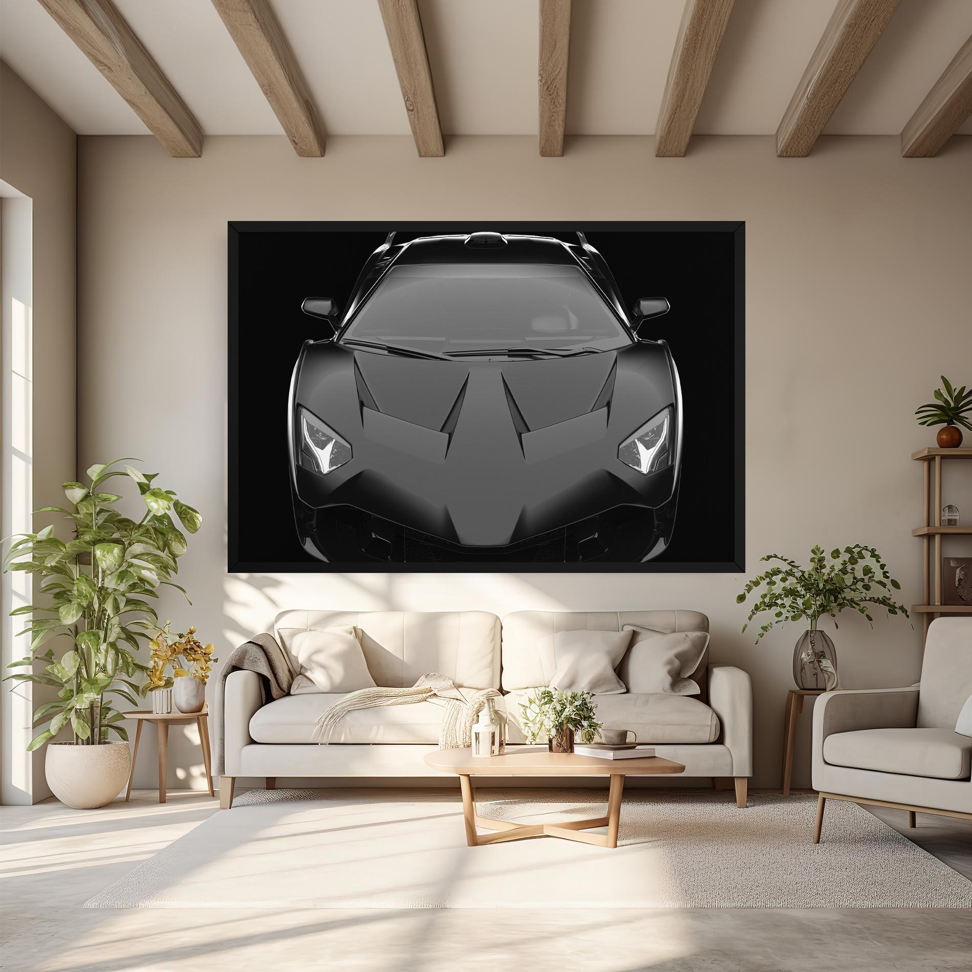 Tablou Canvas Black Matte Lambo mockup 6