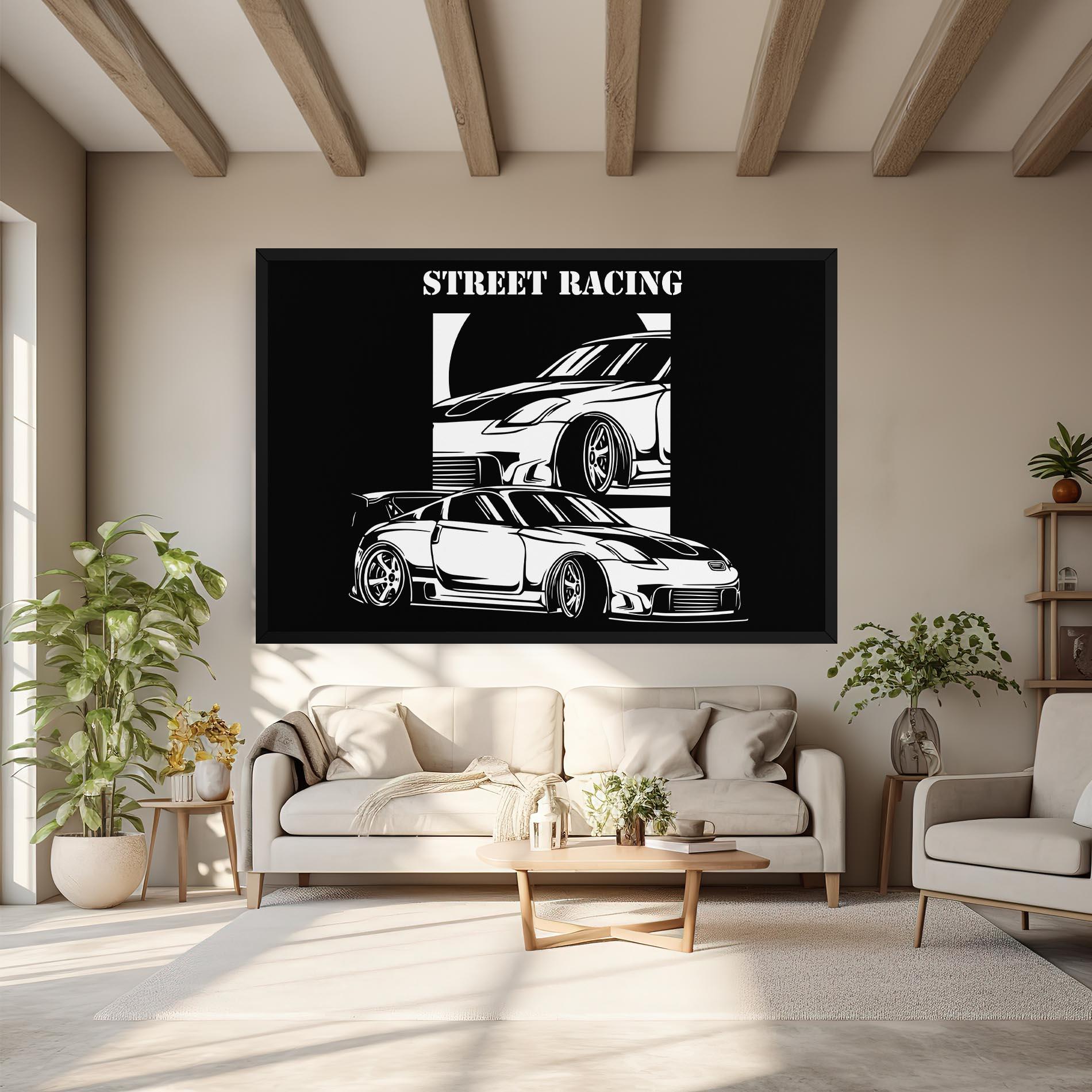 Tablou Canvas Car Street Racing mockup 6
