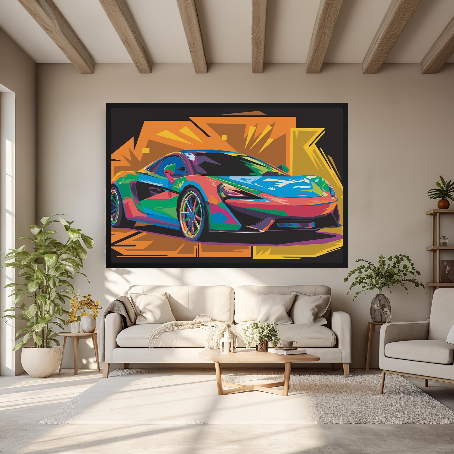 Tablou Canvas Colorful Sport Car mockup 6