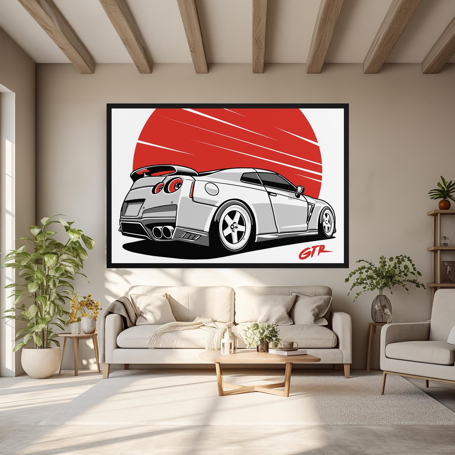 Grey Gtr Car mockup 6